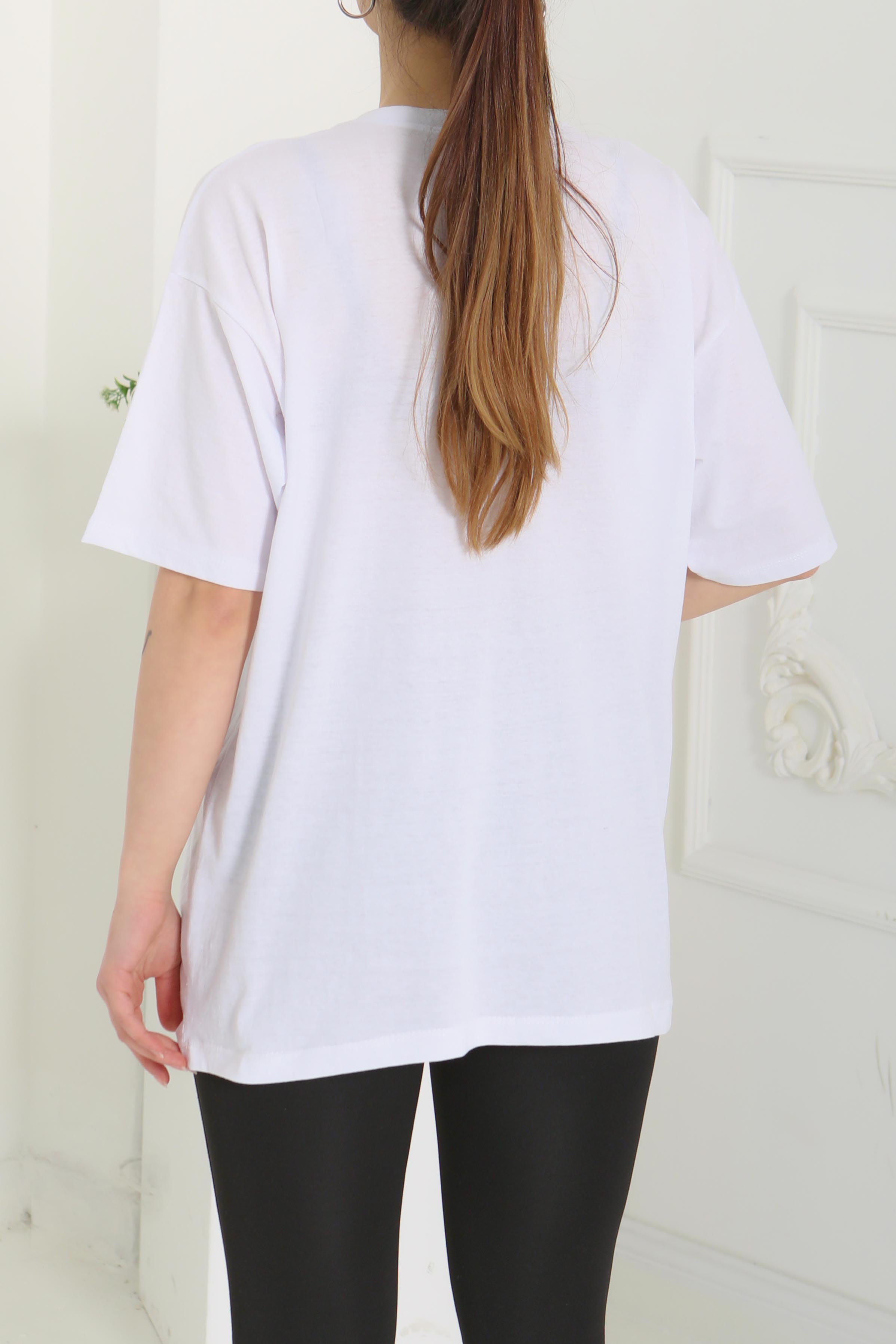 Baskılı Kısa Kollu T-Şhirt - 27095 - 6