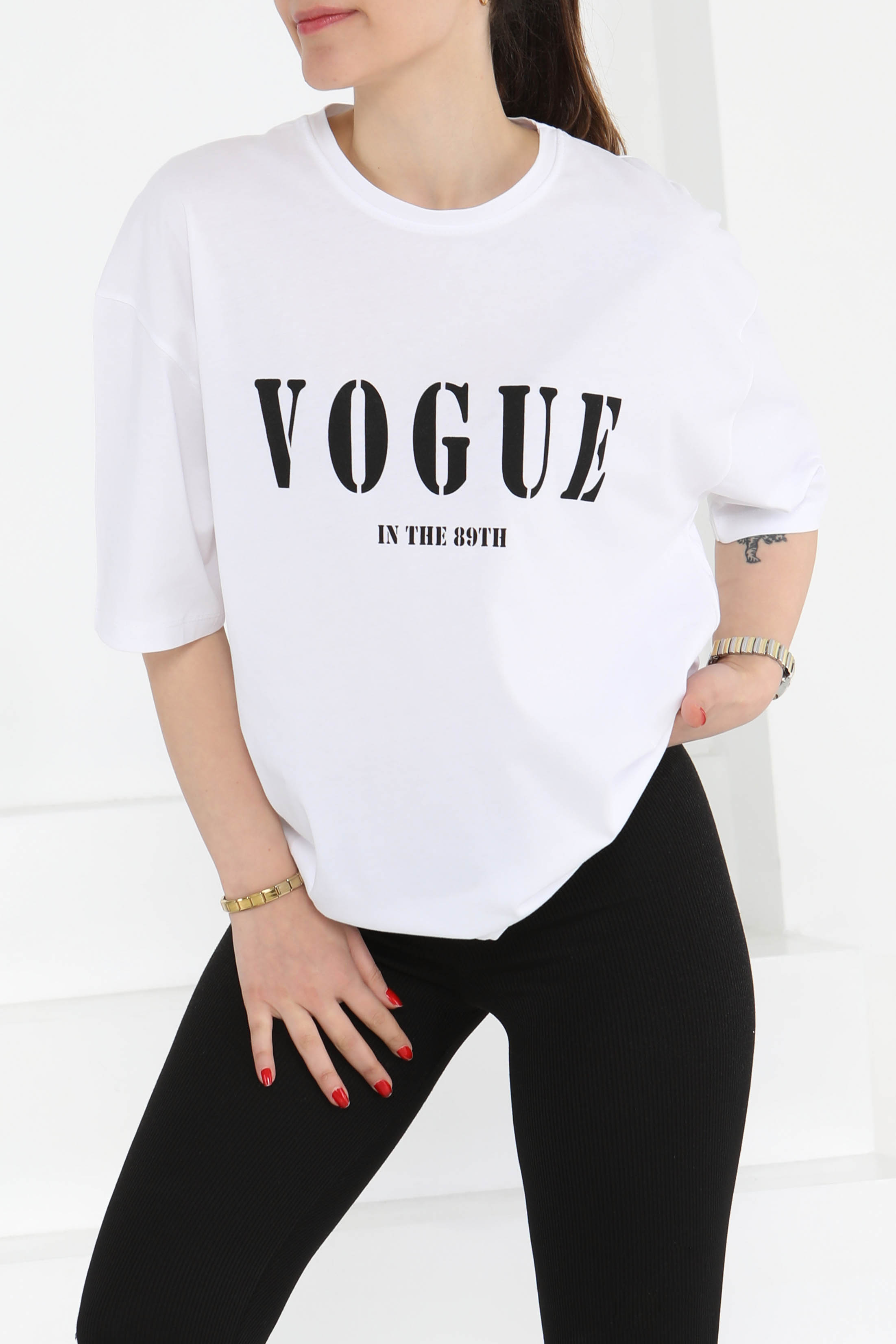 Baskılı Kısa Kollu T-Şhirt - 27126 - 1