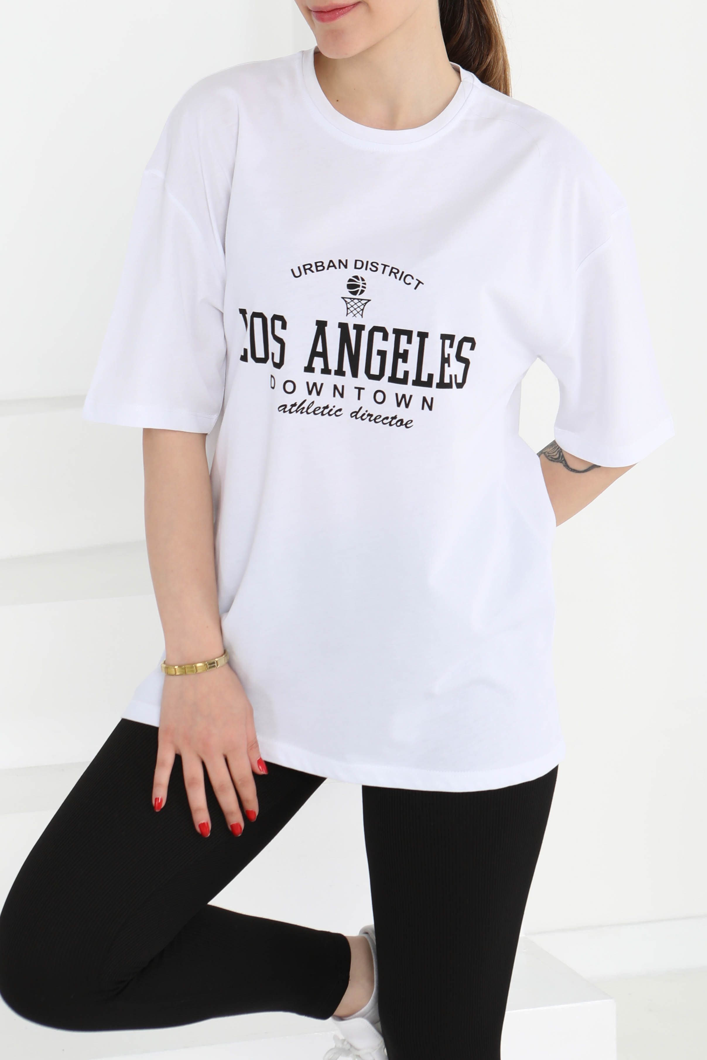 Baskılı Kısa Kollu T-Şhirt - 27128 - 1