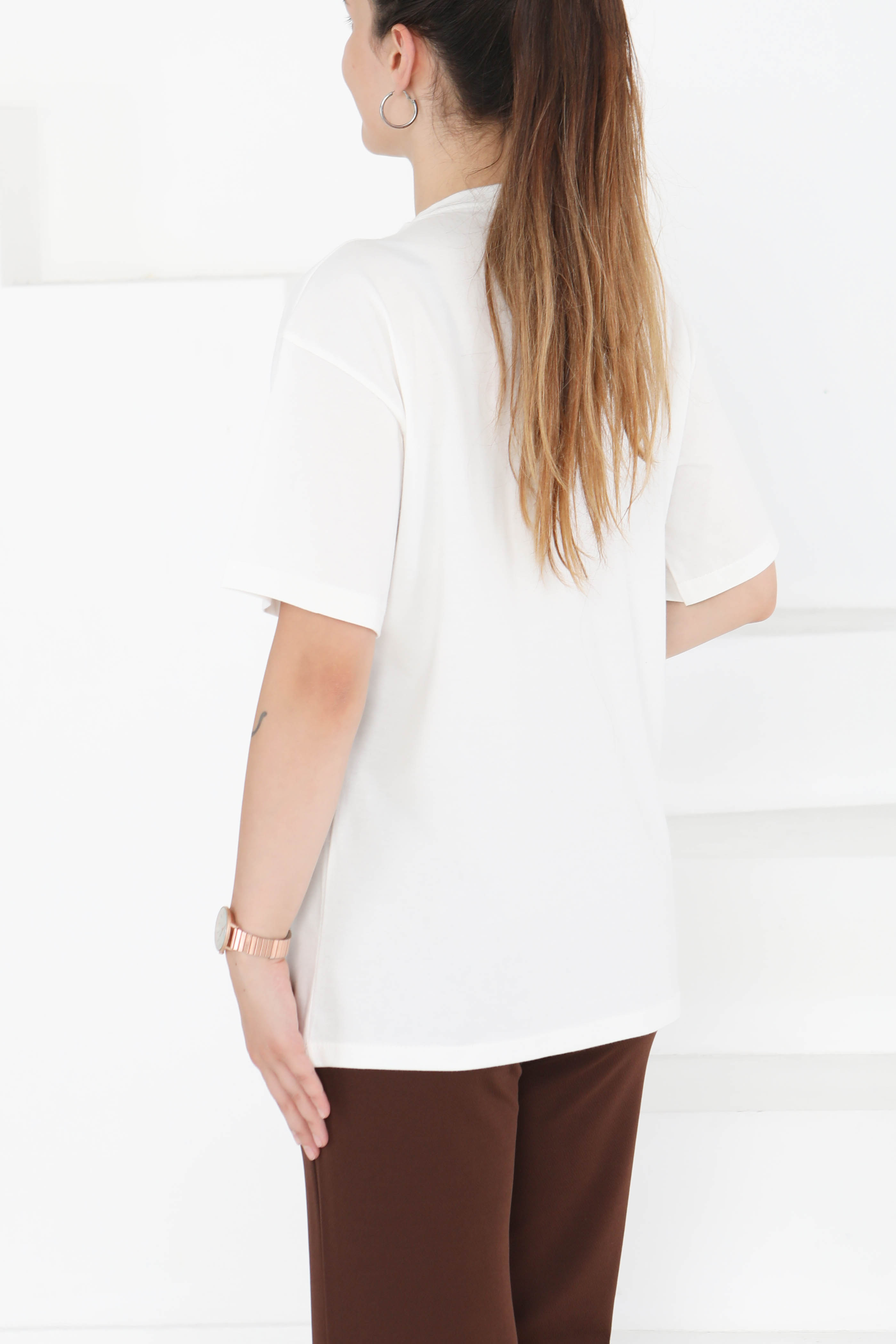 Baskılı Kısa Kollu T-Şhirt - 27348 - 5