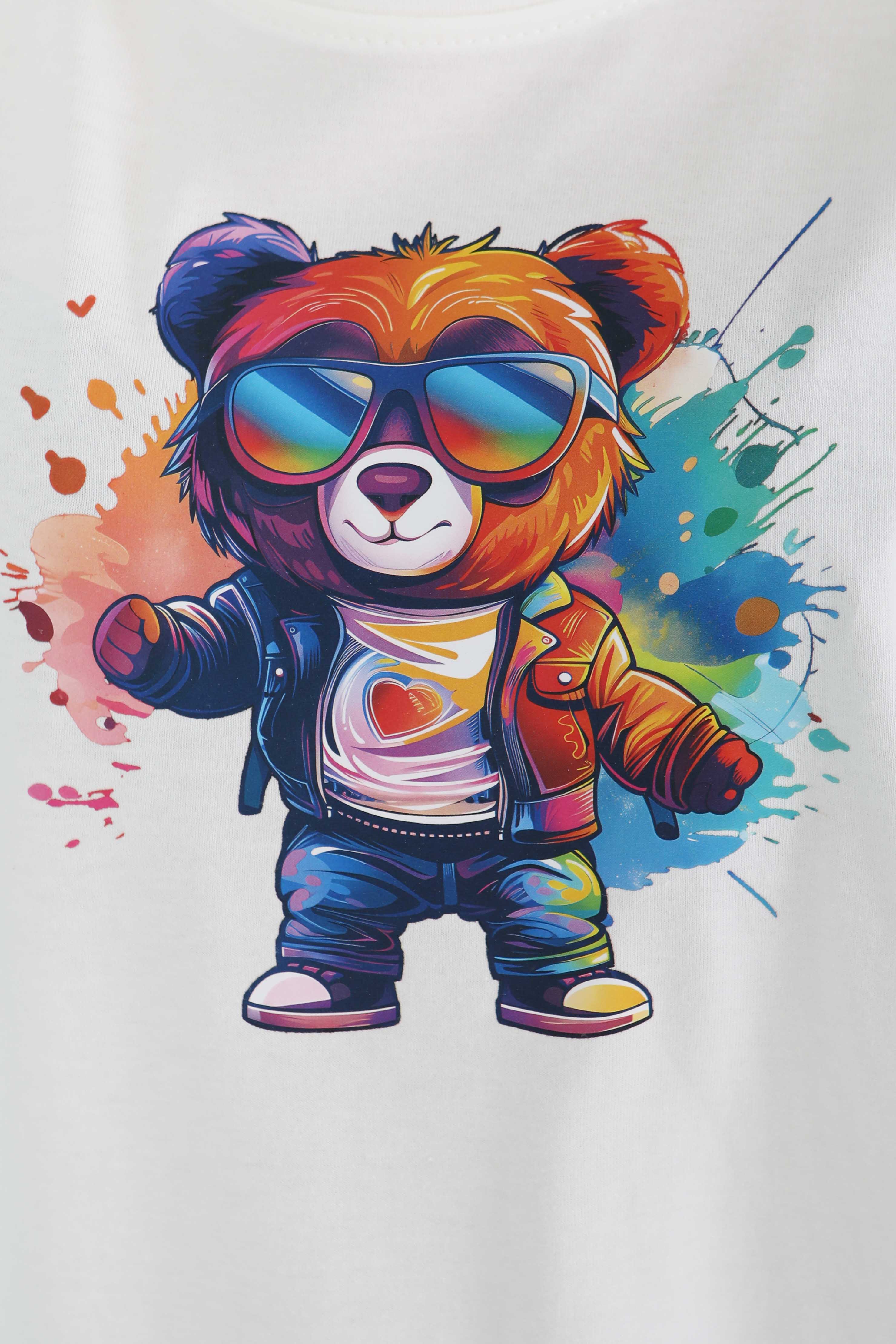 Baskılı Kısa Kollu T-Şhirt - 27349 - 4