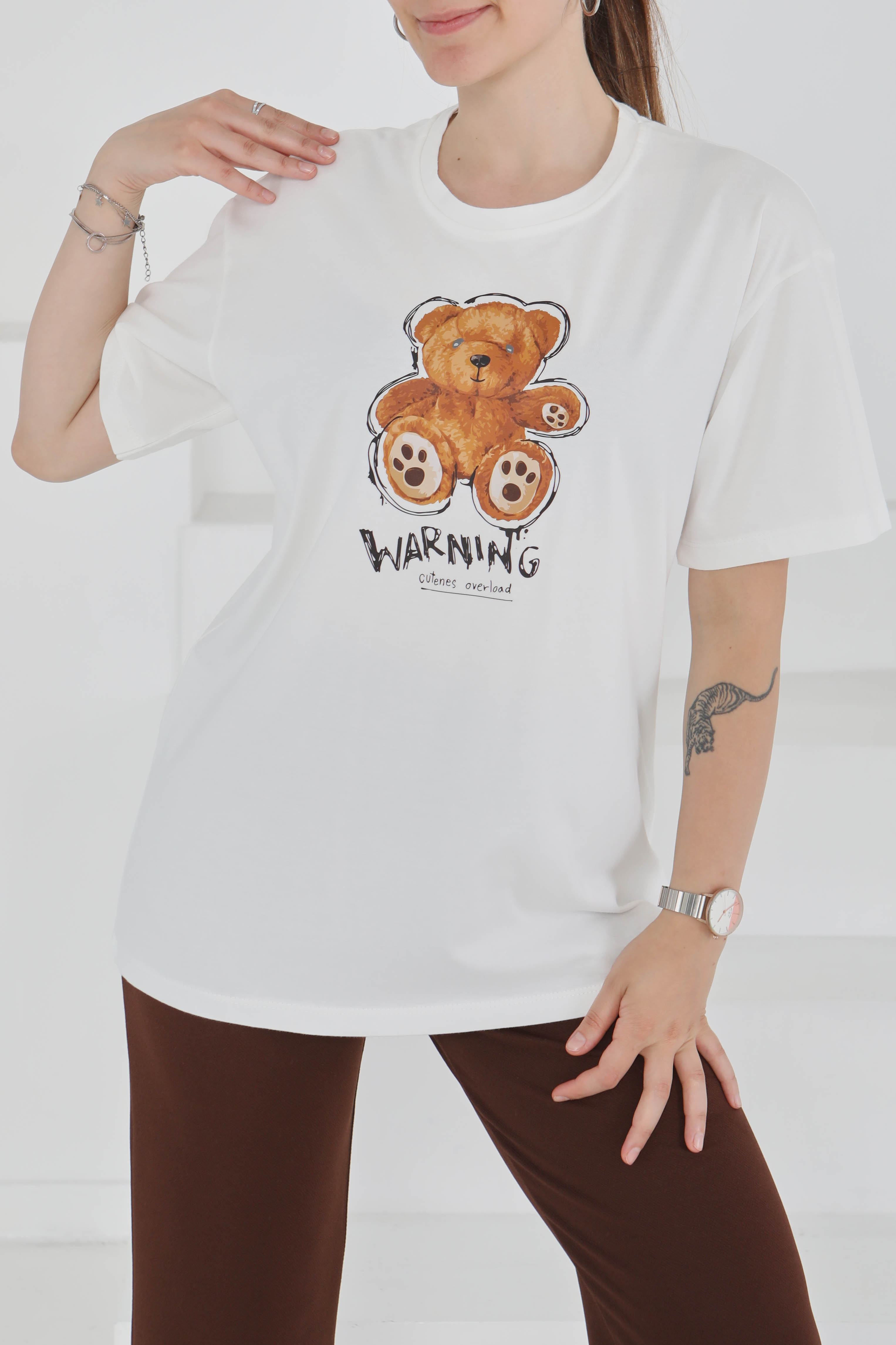 Baskılı Kısa Kollu T-Şhirt - 27350 - 2