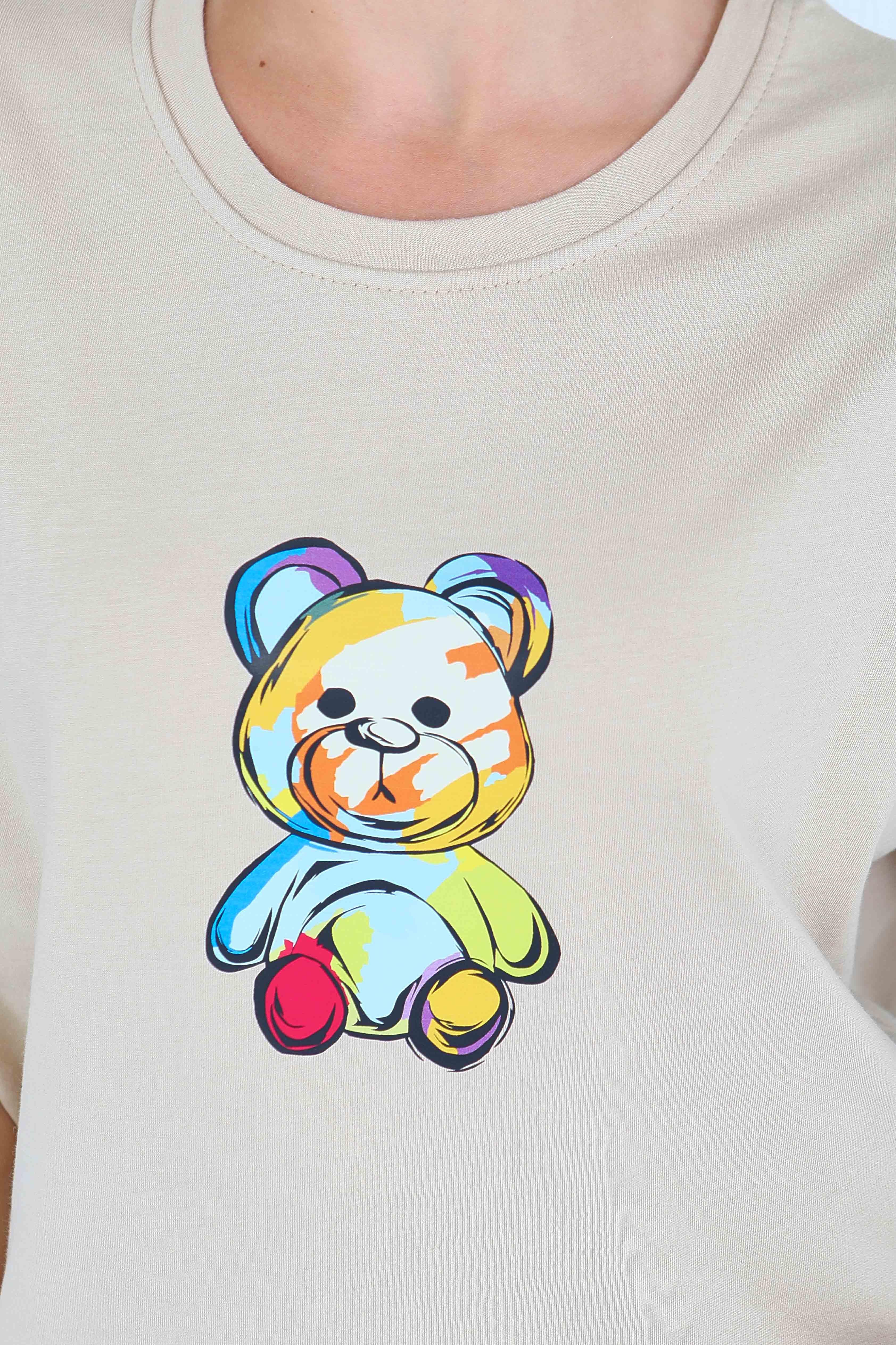 Baskılı Kısa Kollu T-Şhirt - 27545 - 3