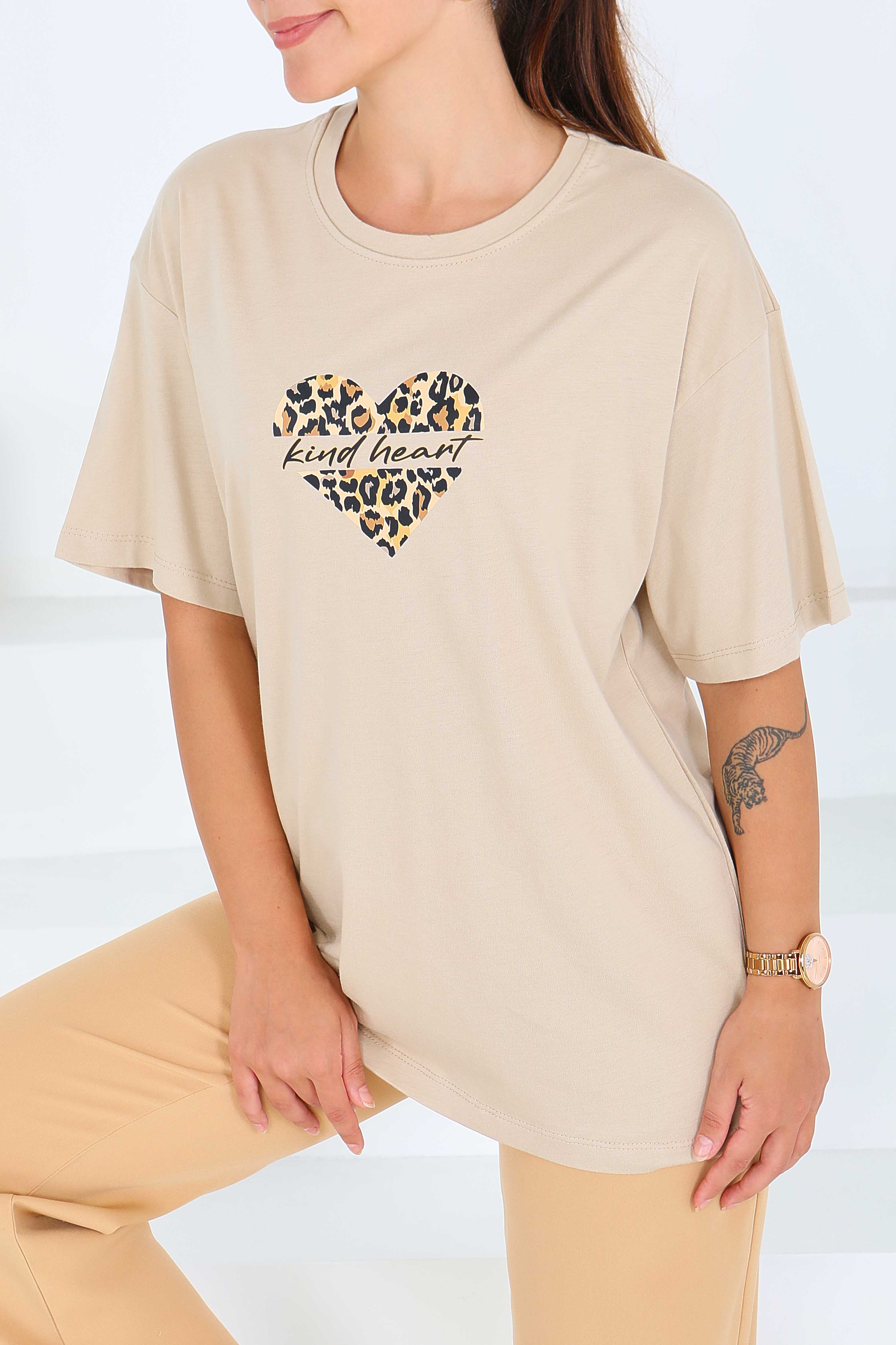 Baskılı Kısa Kollu T-Şhirt - 27546 - 2