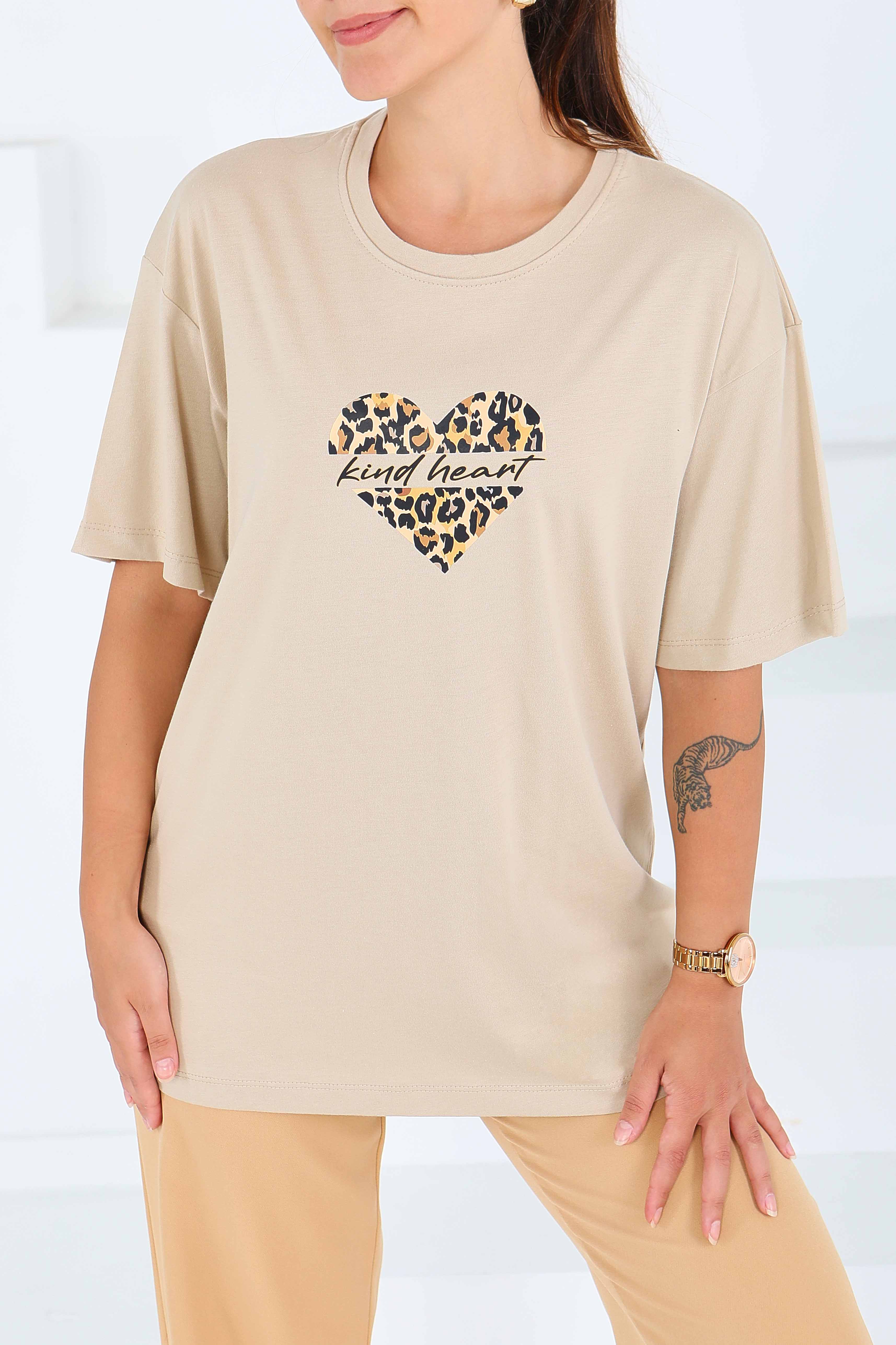 Baskılı Kısa Kollu T-Şhirt - 27546 - 3