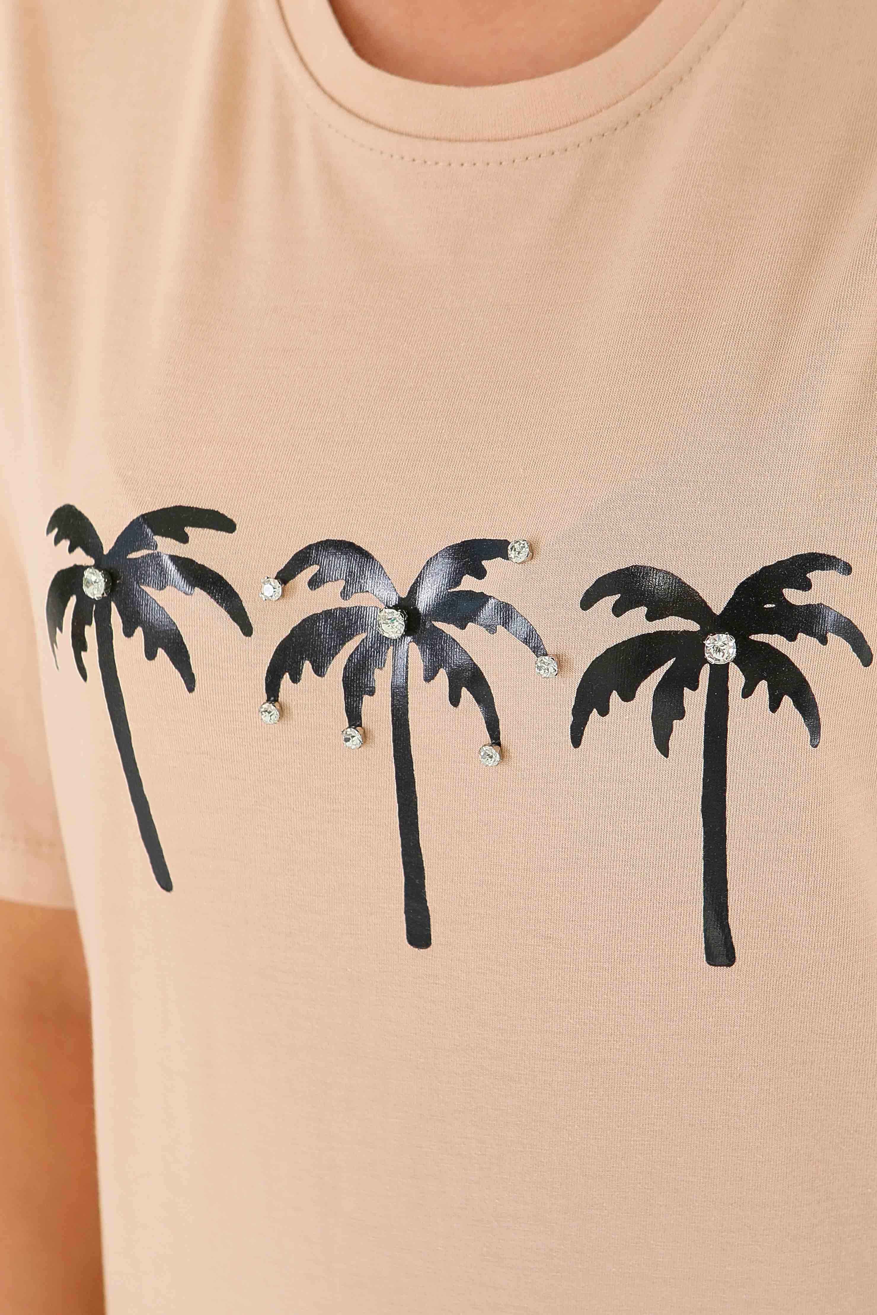 Baskılı Kısa Kollu T-Şhirt - 27569 - 3