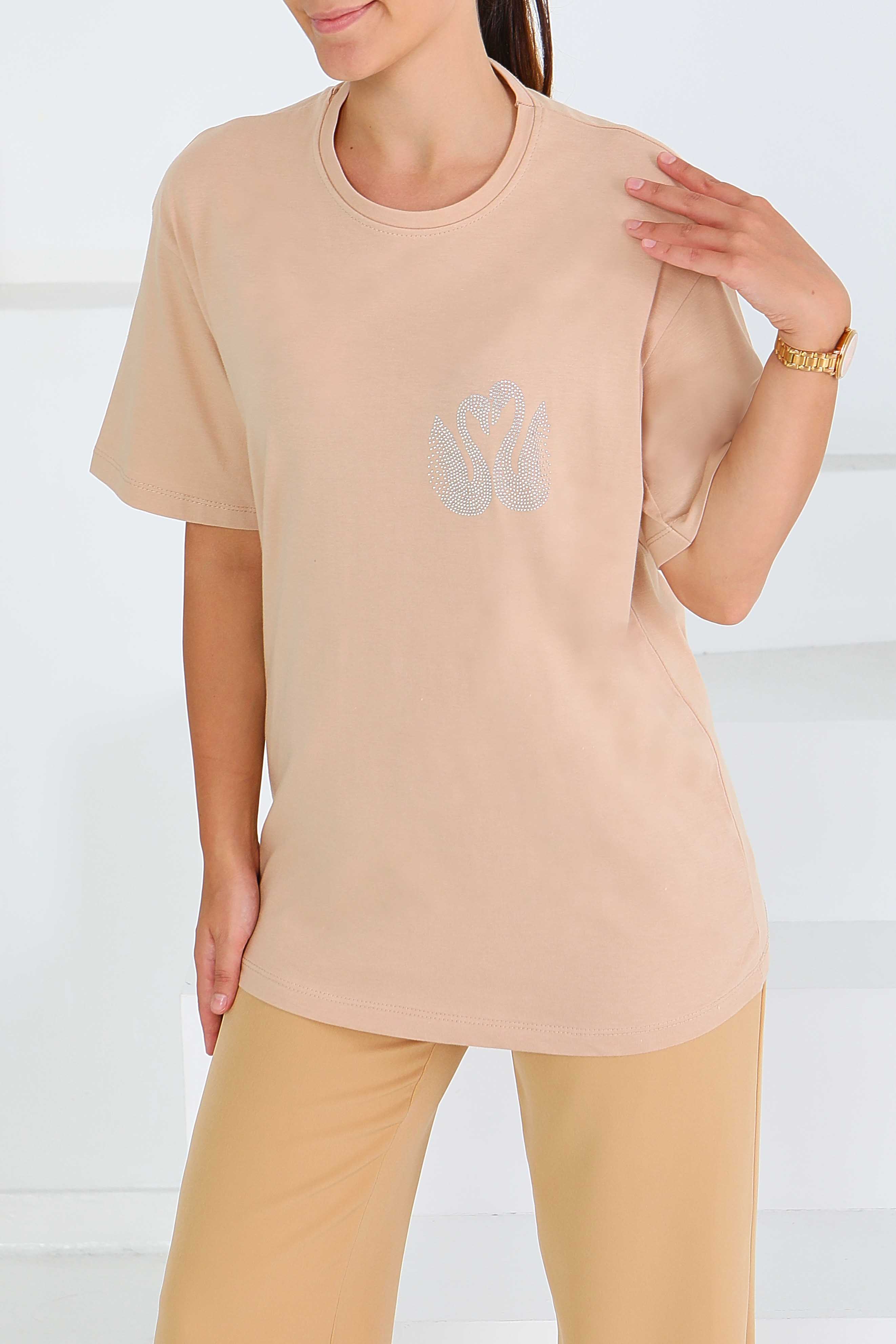 Baskılı Kısa Kollu T-Şhirt - 27570 - 2