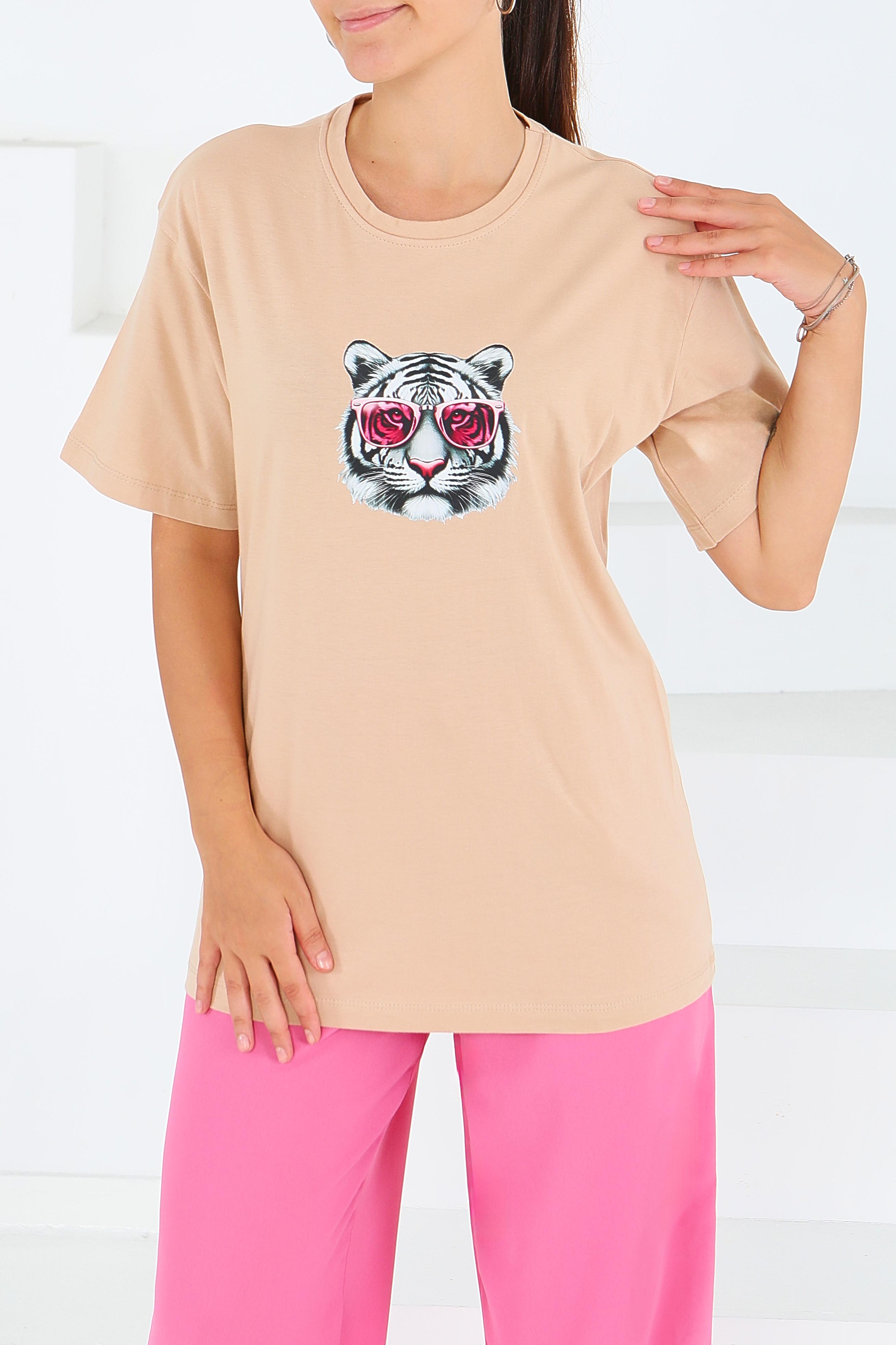 Baskılı Kısa Kollu T-Şhirt - 27571 - 2