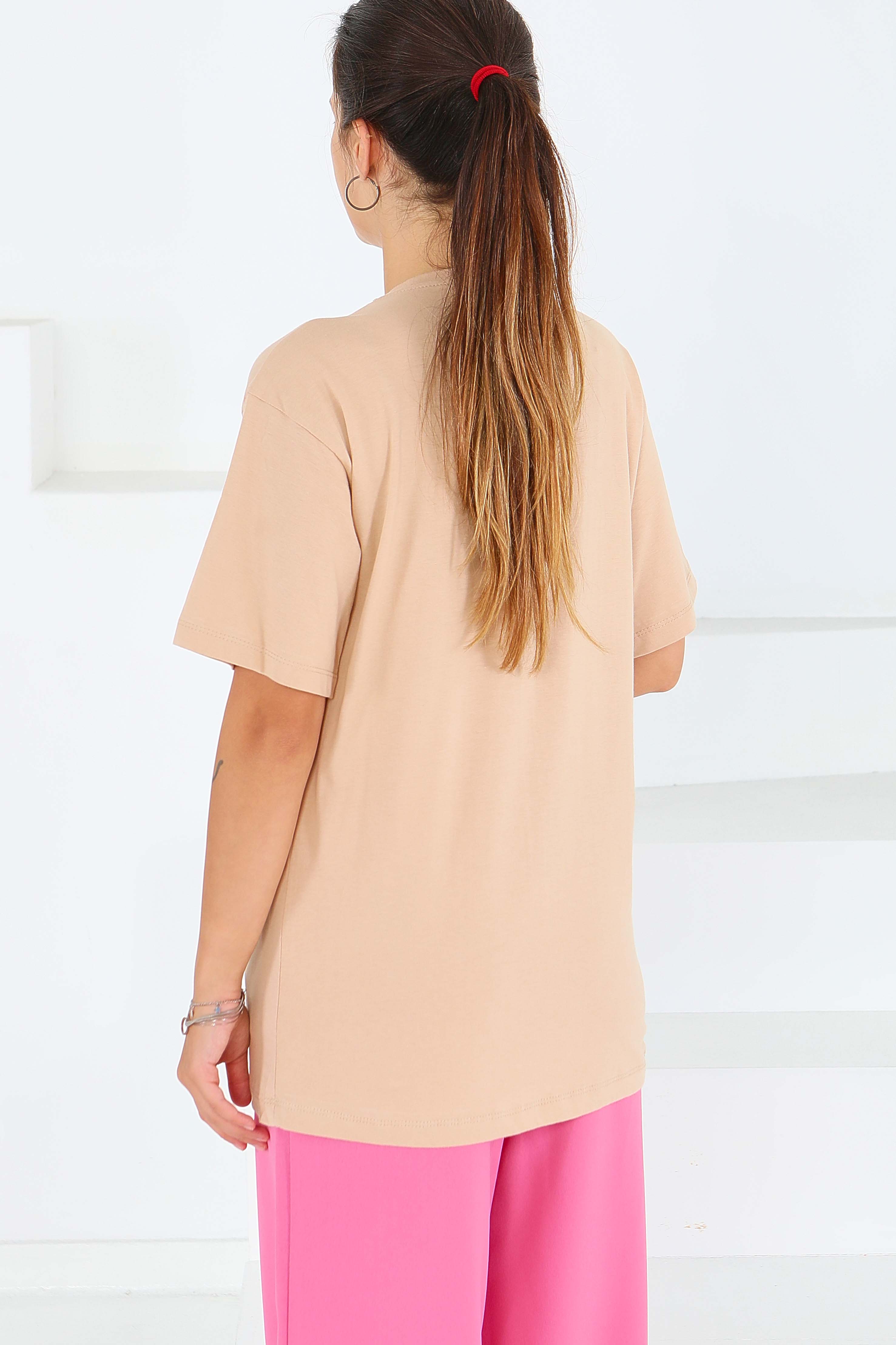 Baskılı Kısa Kollu T-Şhirt - 27571 - 4