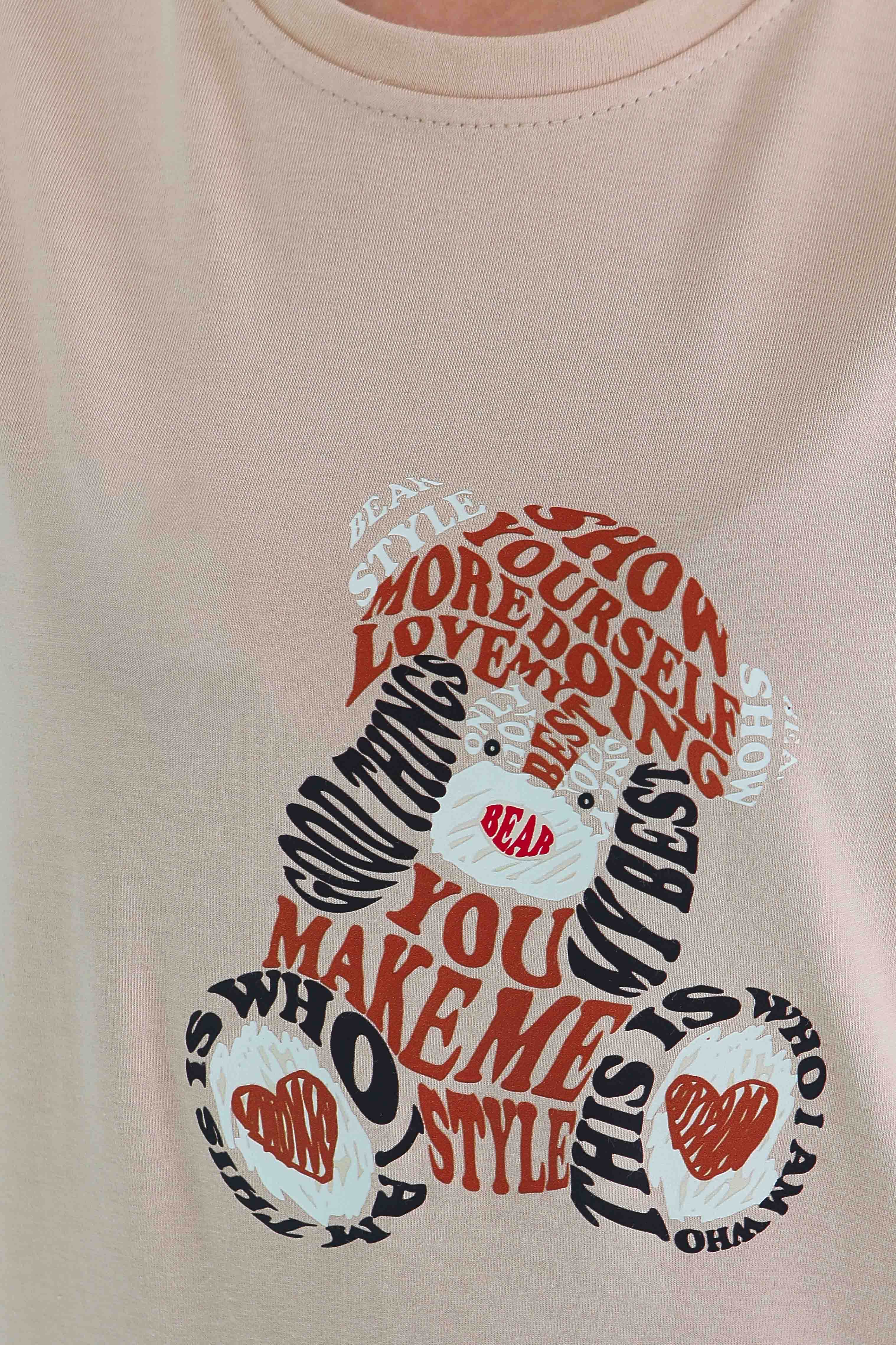 Baskılı Kısa Kollu T-Şhirt - 27573 - 3