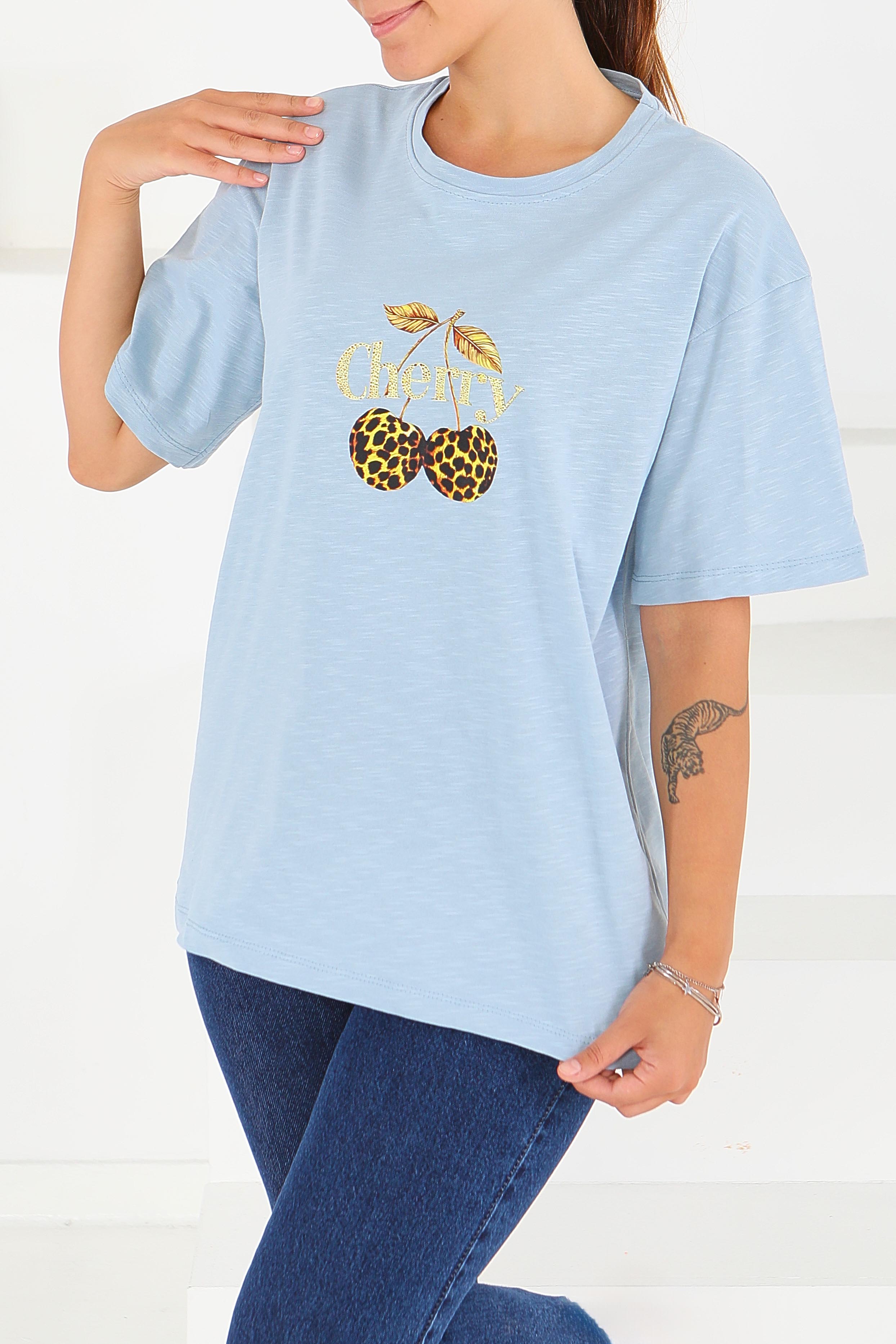 Baskılı Kısa Kollu T-Şhirt - 27575 - 3