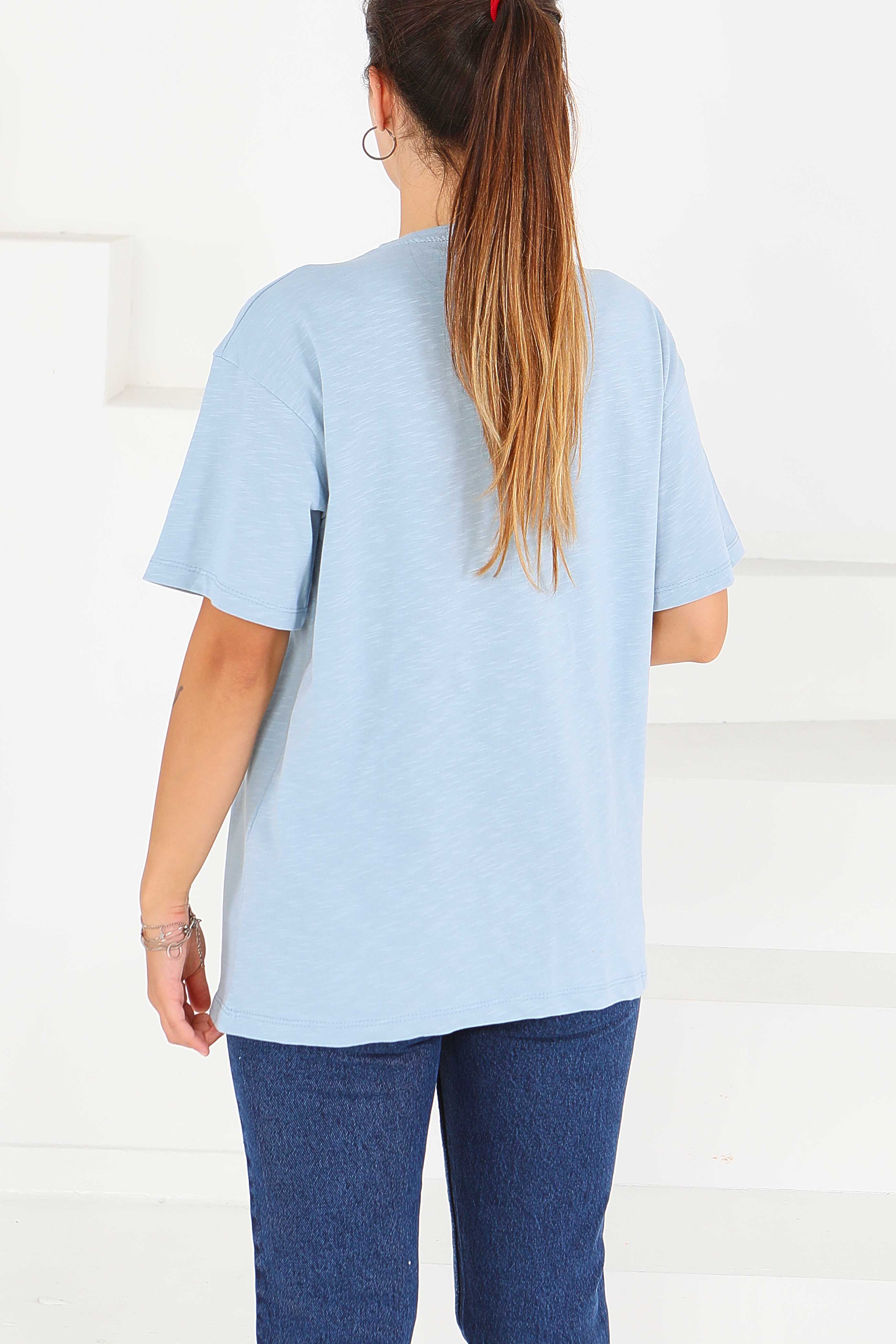 Baskılı Kısa Kollu T-Şhirt - 27577 - 4