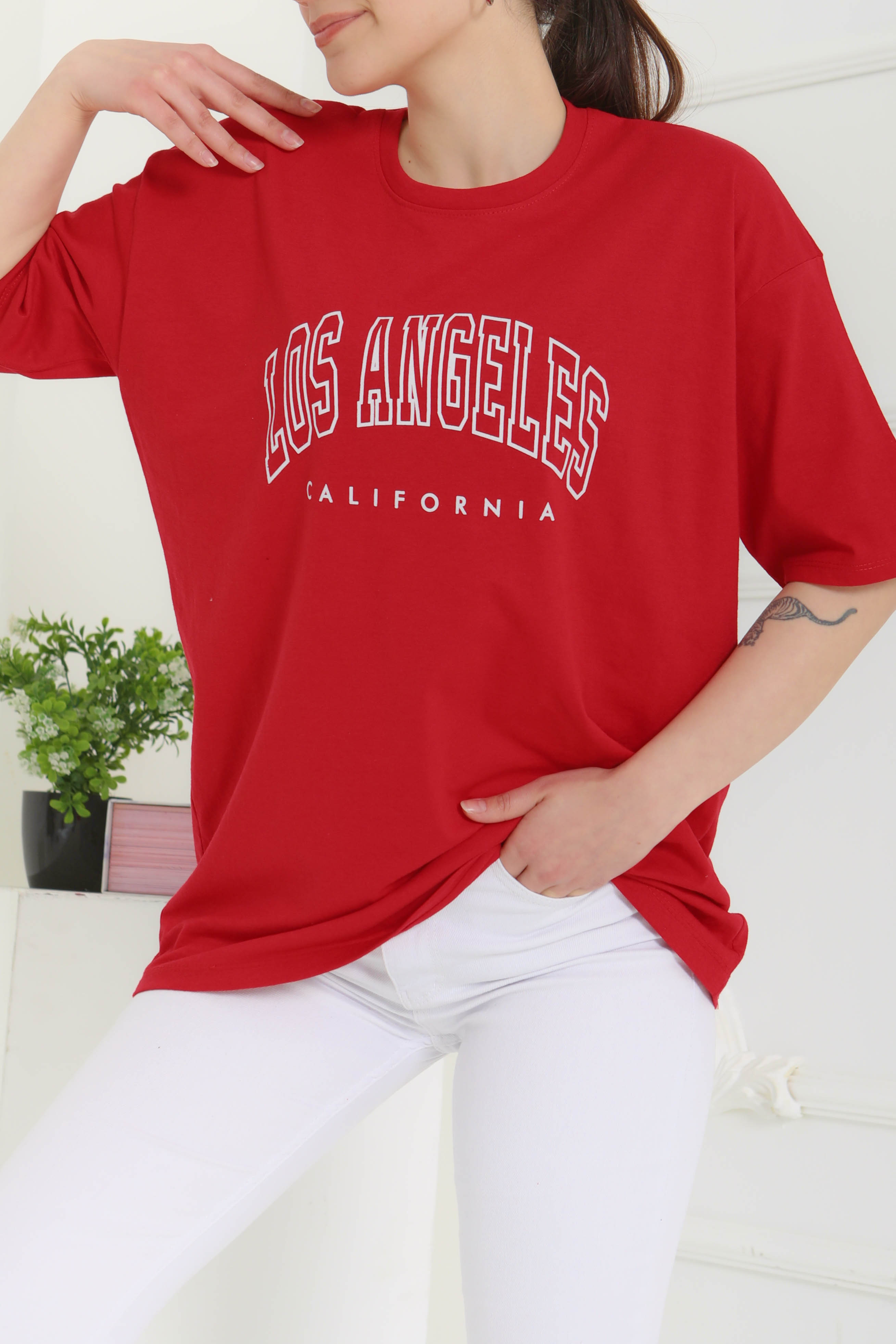 Baskılı Kısa Kollu T-Şhirt - 27094 - 4