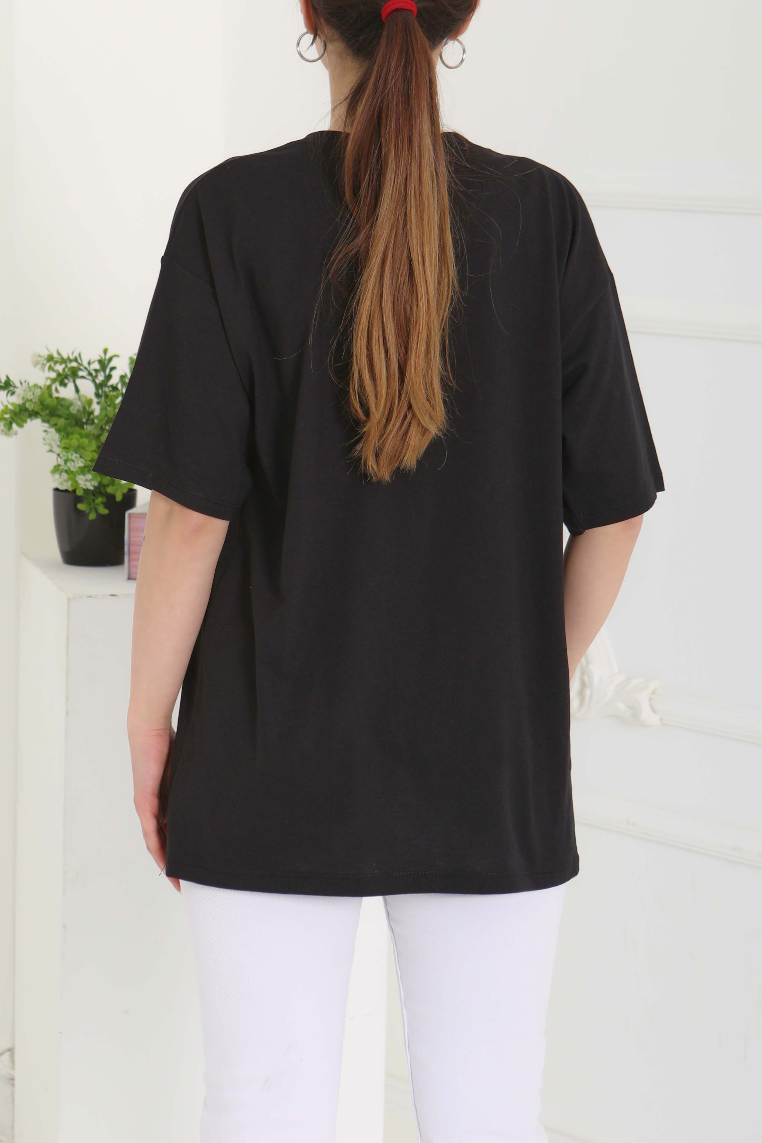 Baskılı Kısa Kollu T-Şhirt - 27094 - 7