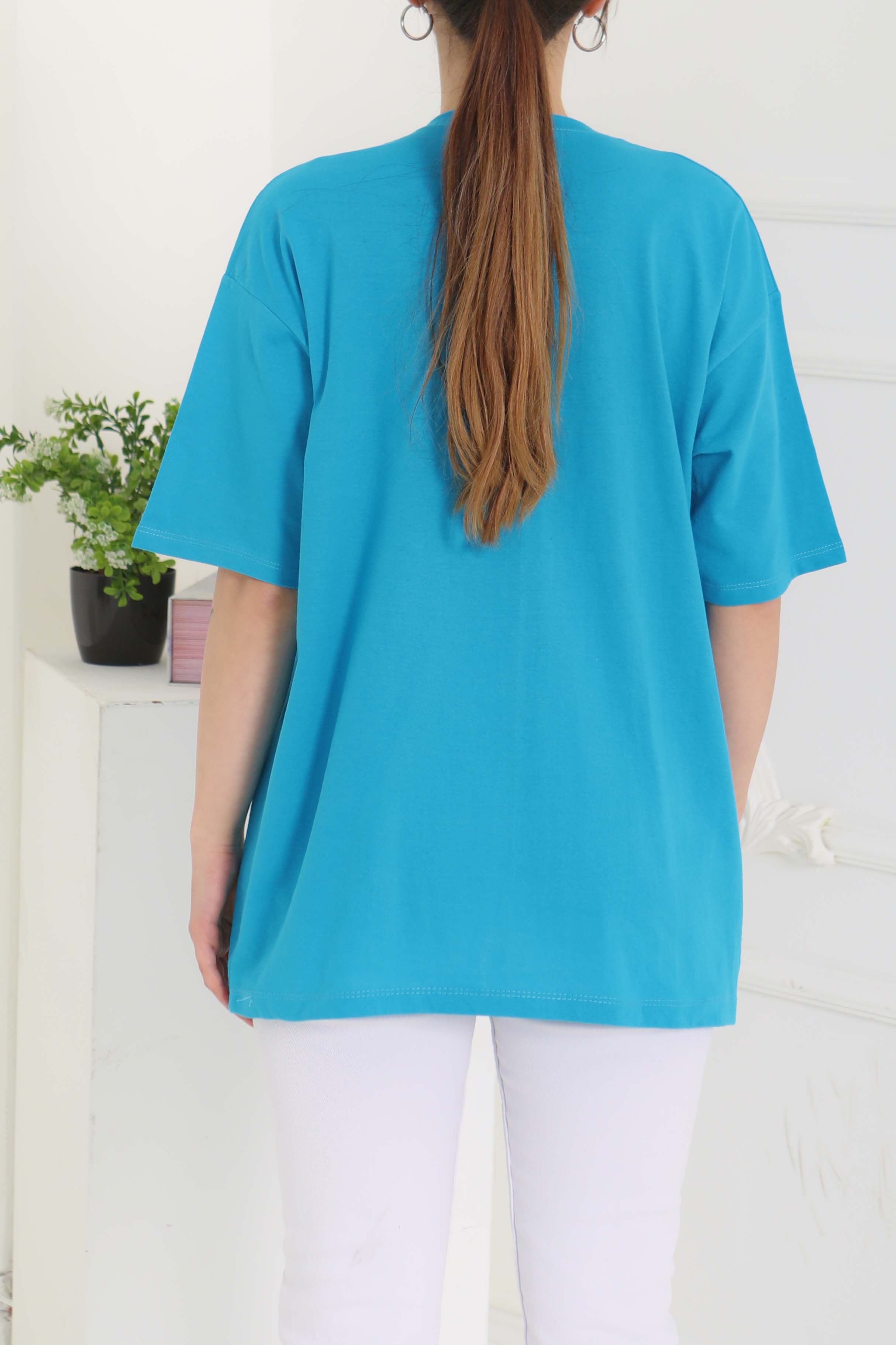 Baskılı Kısa Kollu T-Şhirt - 27094 - 7