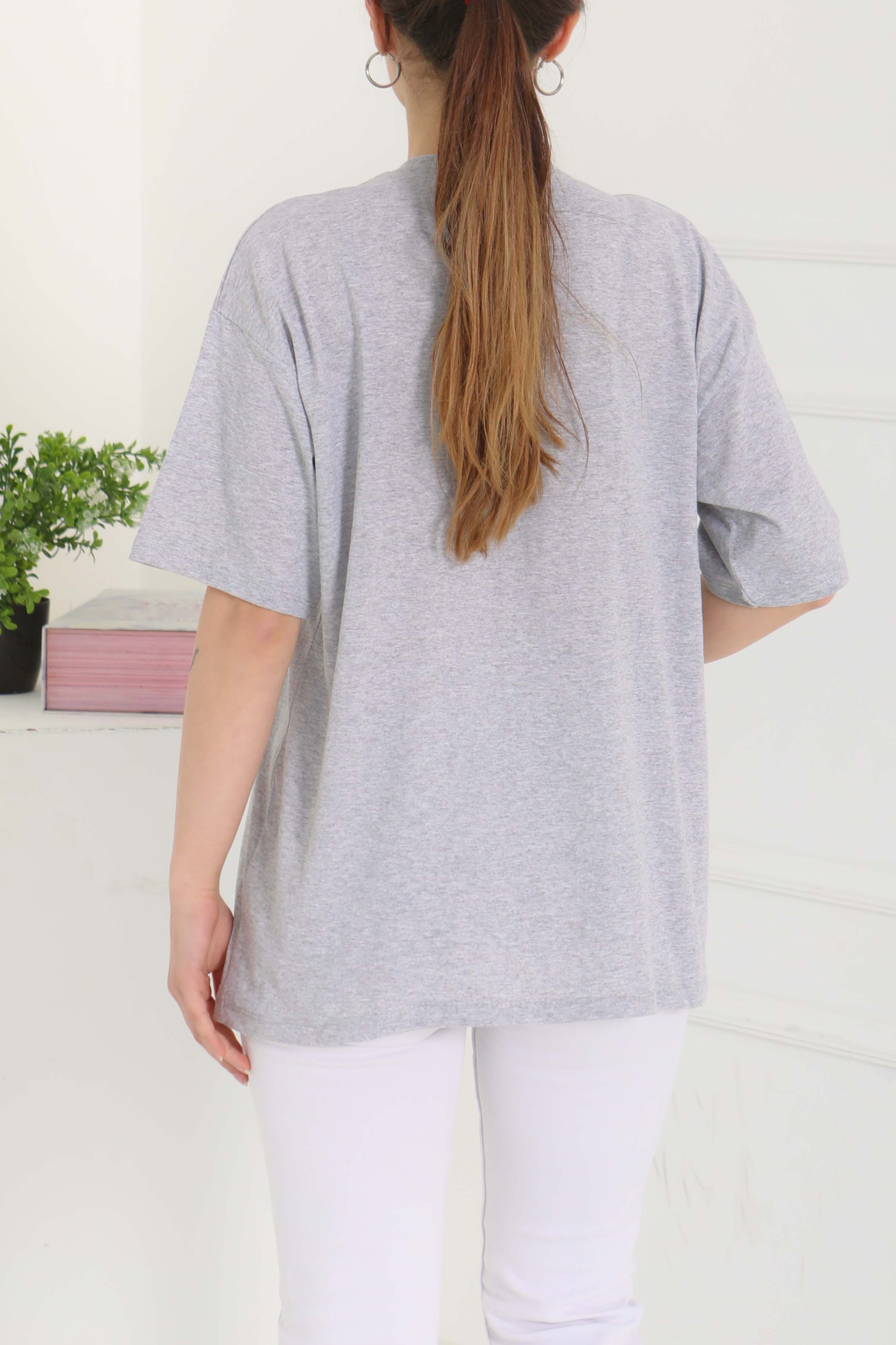 Baskılı Kısa Kollu T-Şhirt - 27095 - 7