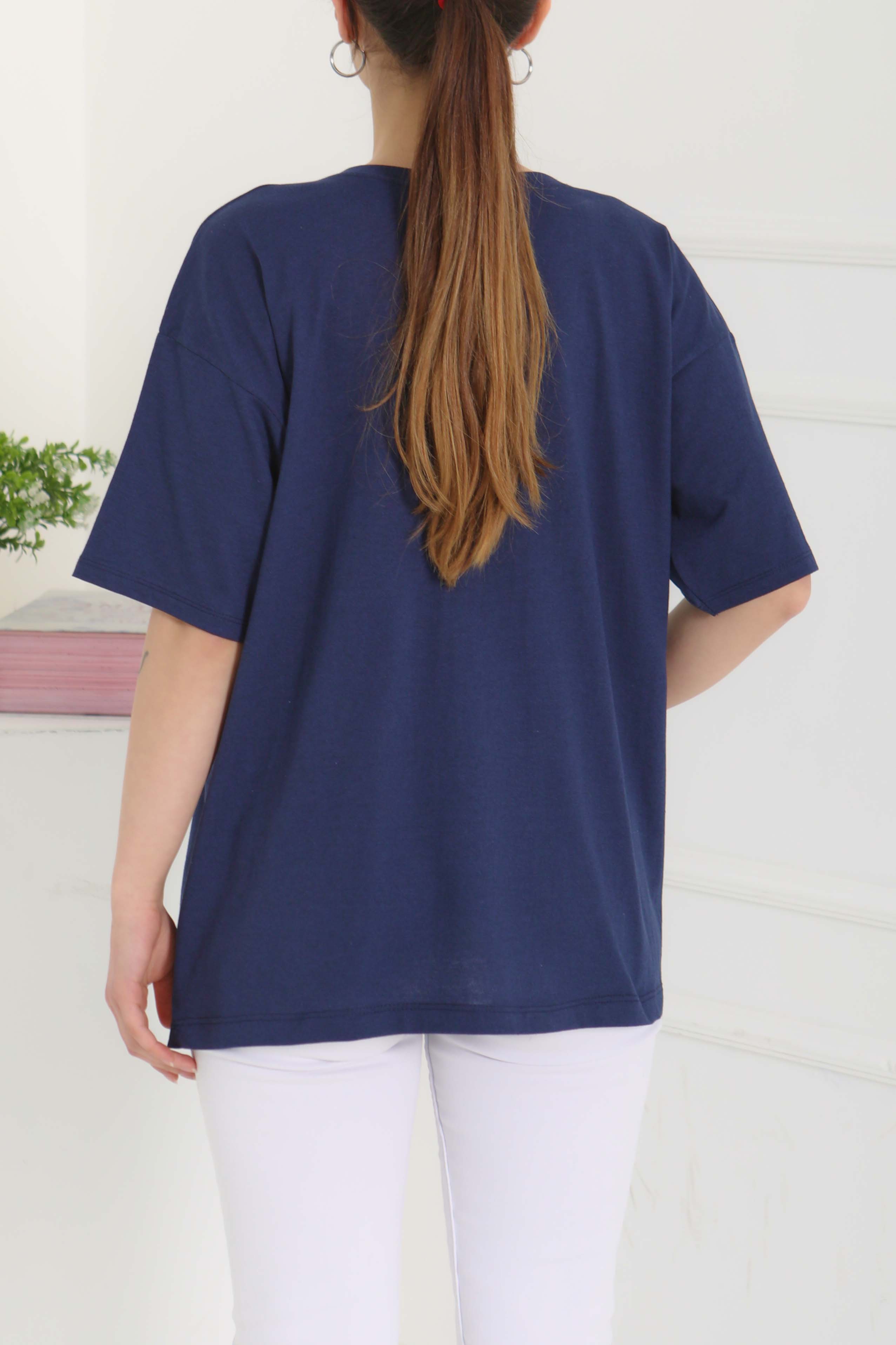 Baskılı Kısa Kollu T-Şhirt - 27095 - 6