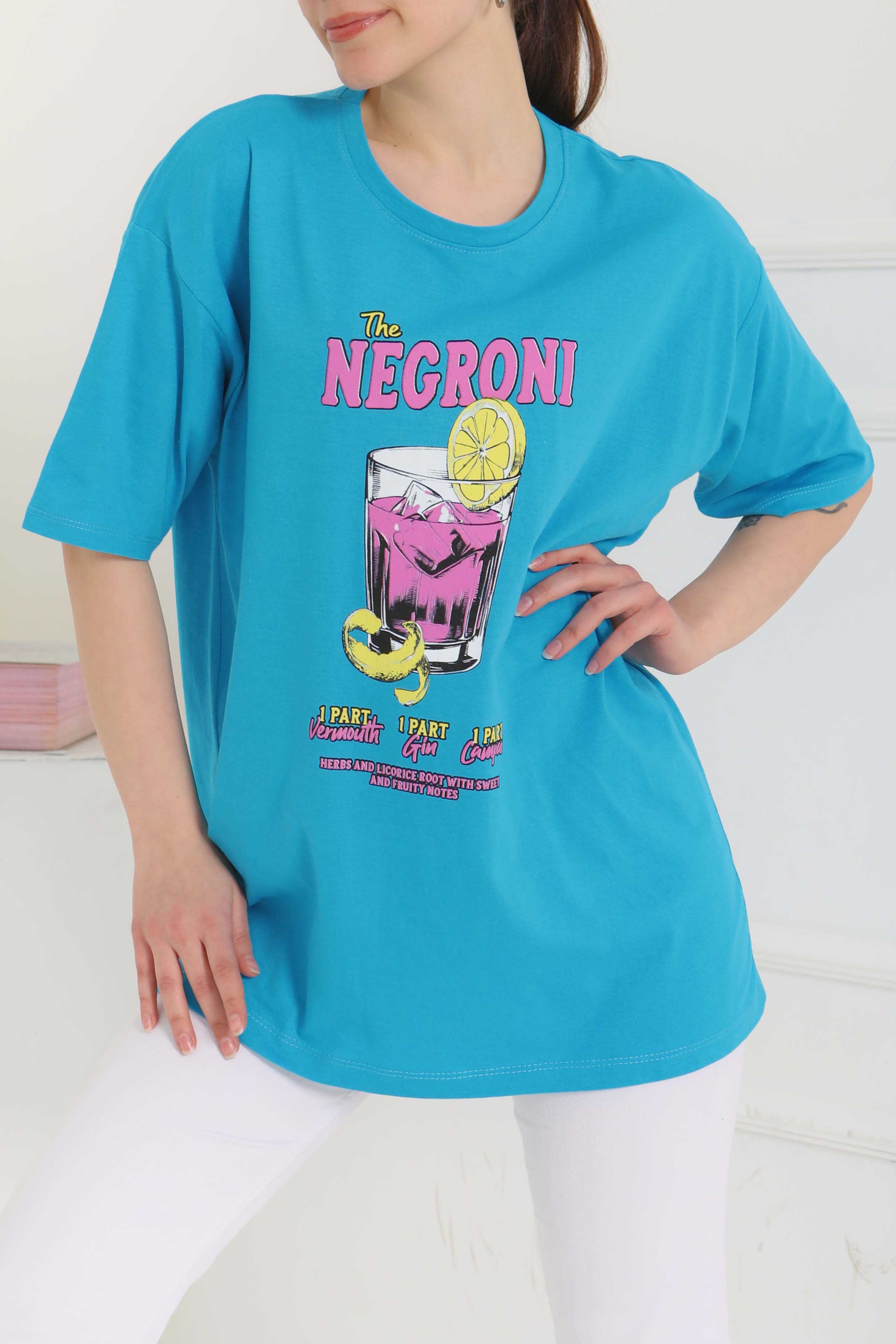 Baskılı Kısa Kollu T-Şhirt - 27095 - 3