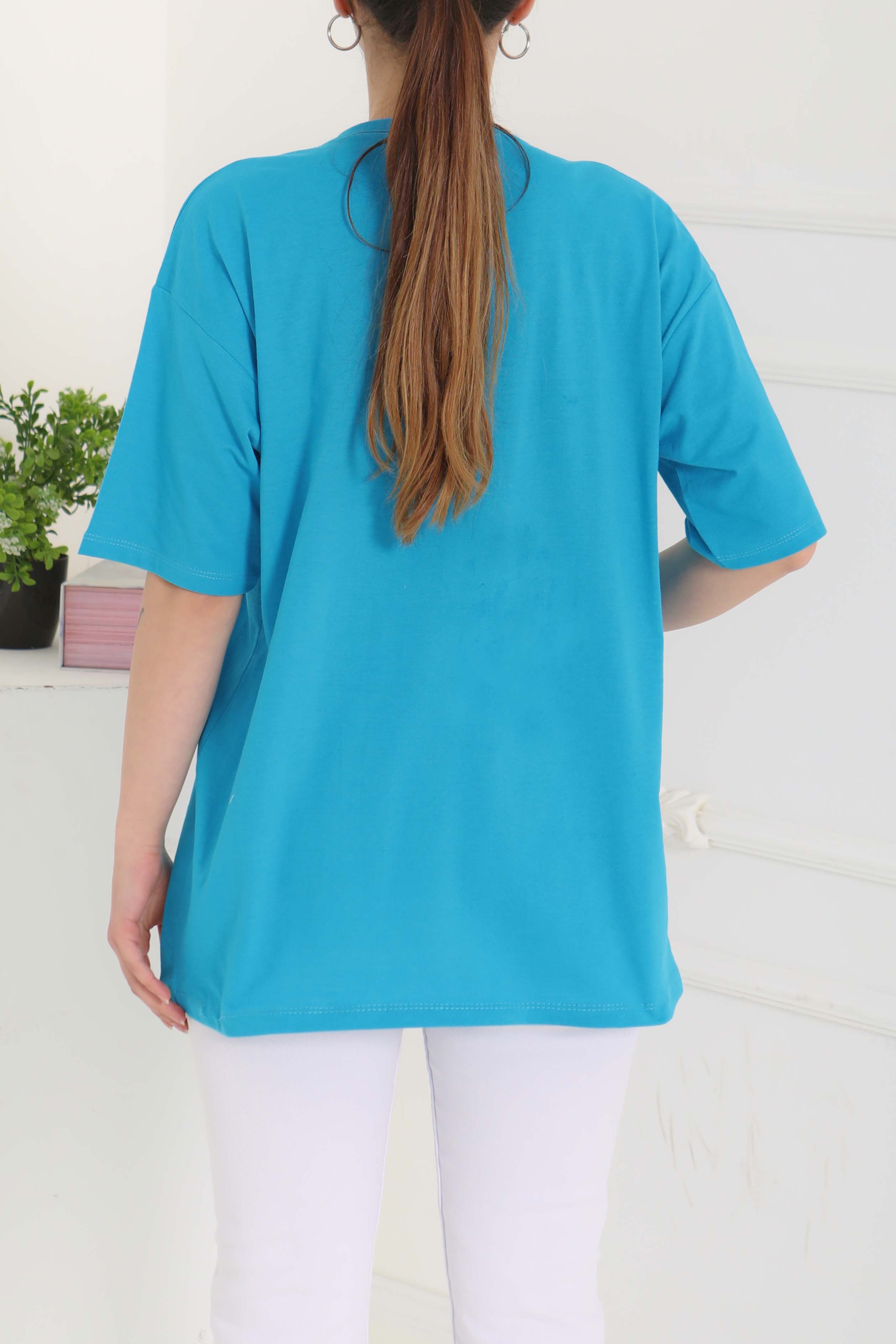 Baskılı Kısa Kollu T-Şhirt - 27095 - 7