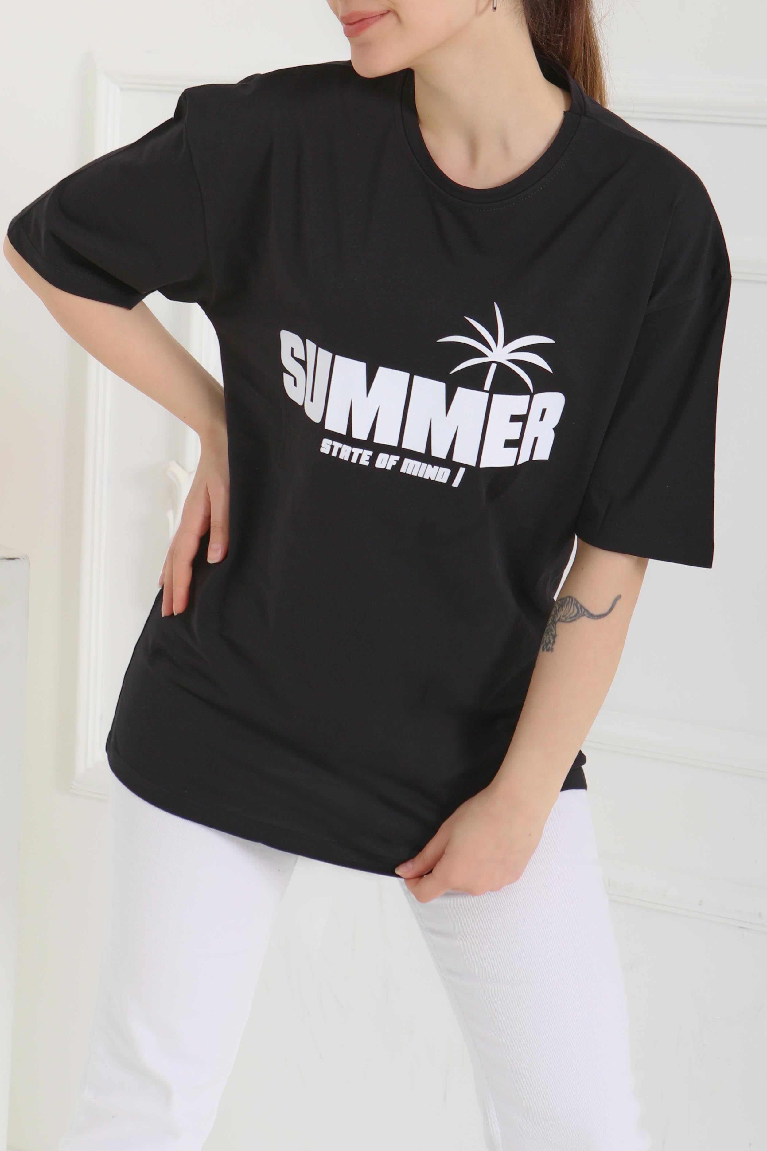 Baskılı Kısa Kollu T-Şhirt - 27119 - 1