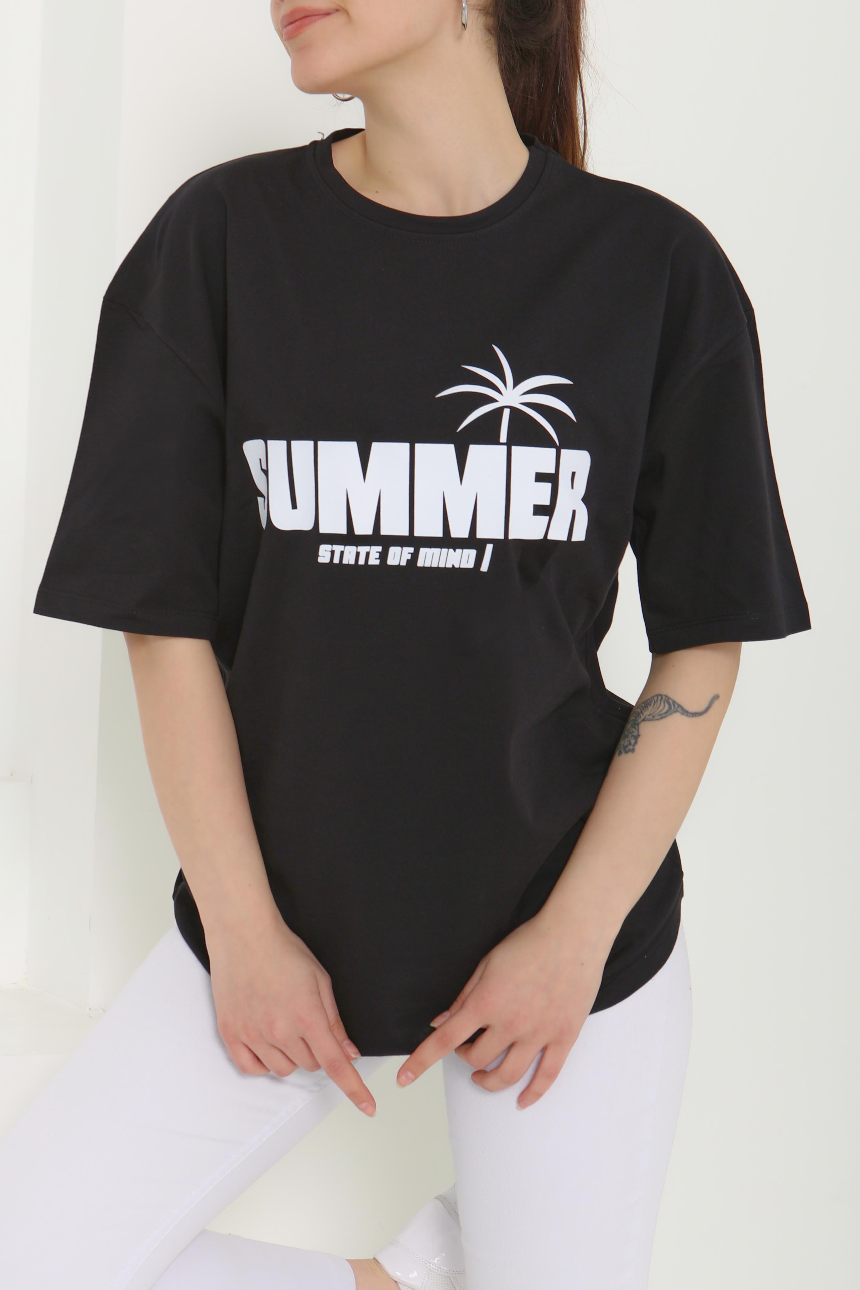 Baskılı Kısa Kollu T-Şhirt - 27119 - 3