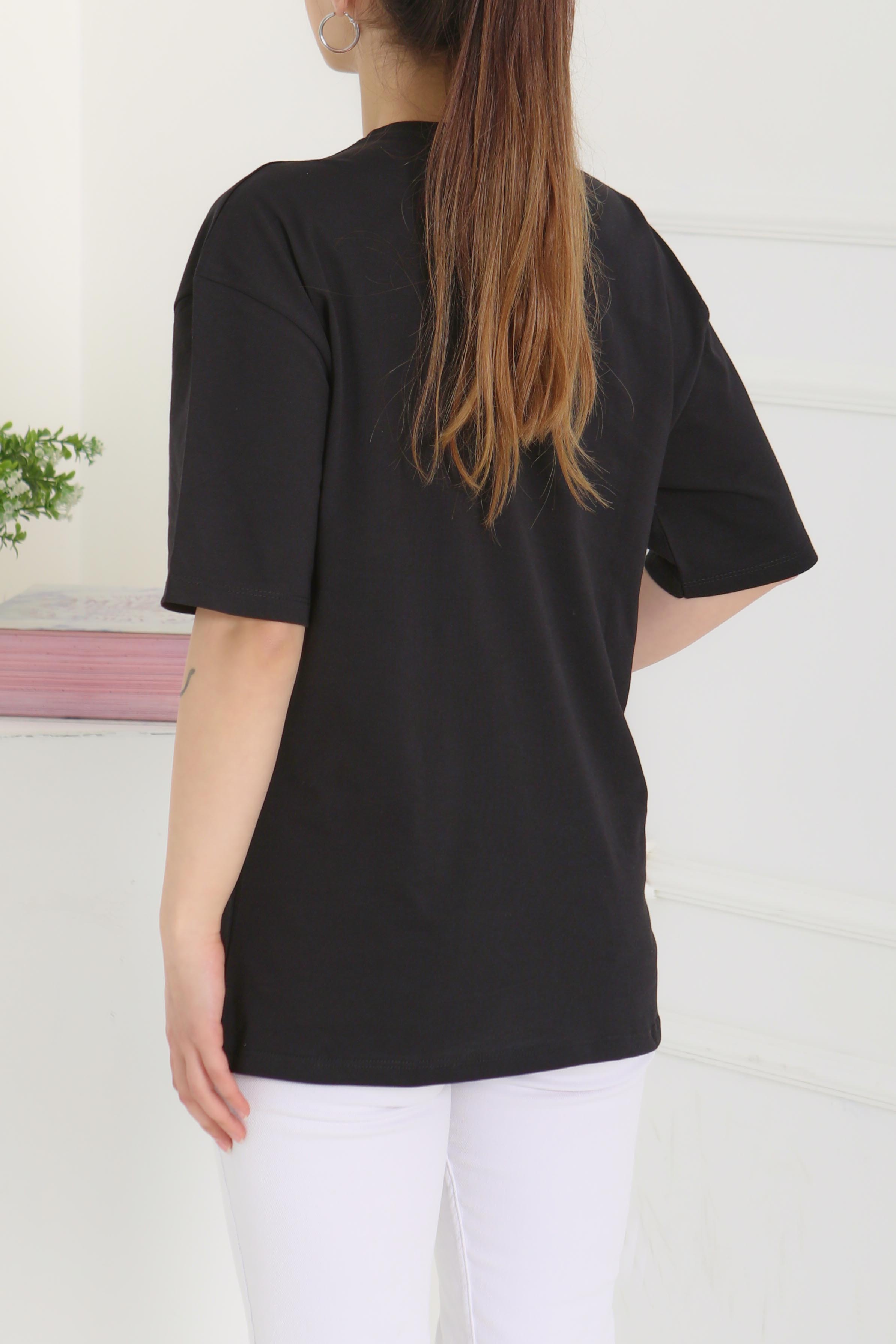 Baskılı Kısa Kollu T-Şhirt - 27119 - 5