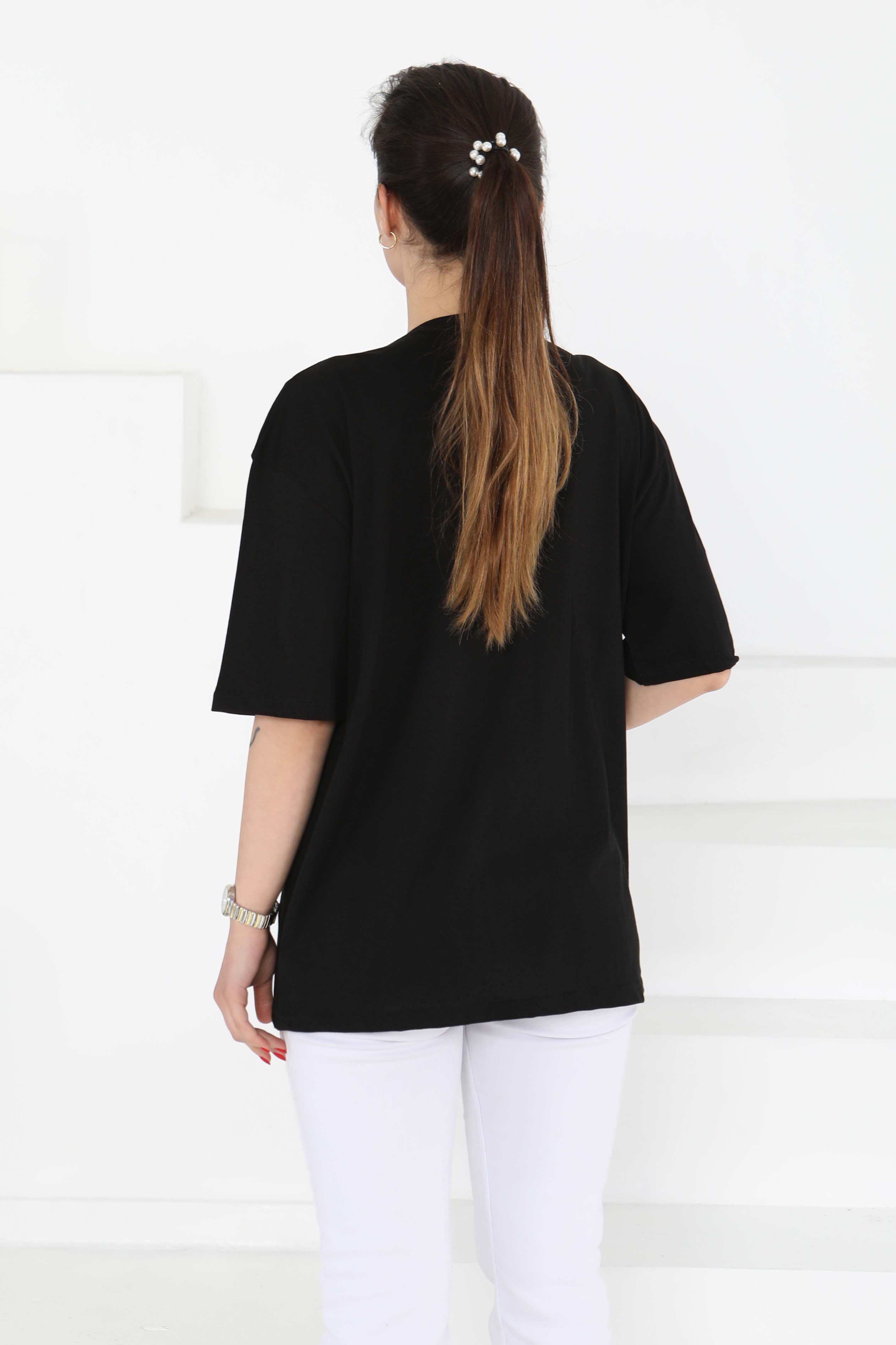 Baskılı Kısa Kollu T-Şhirt - 27121 - 8