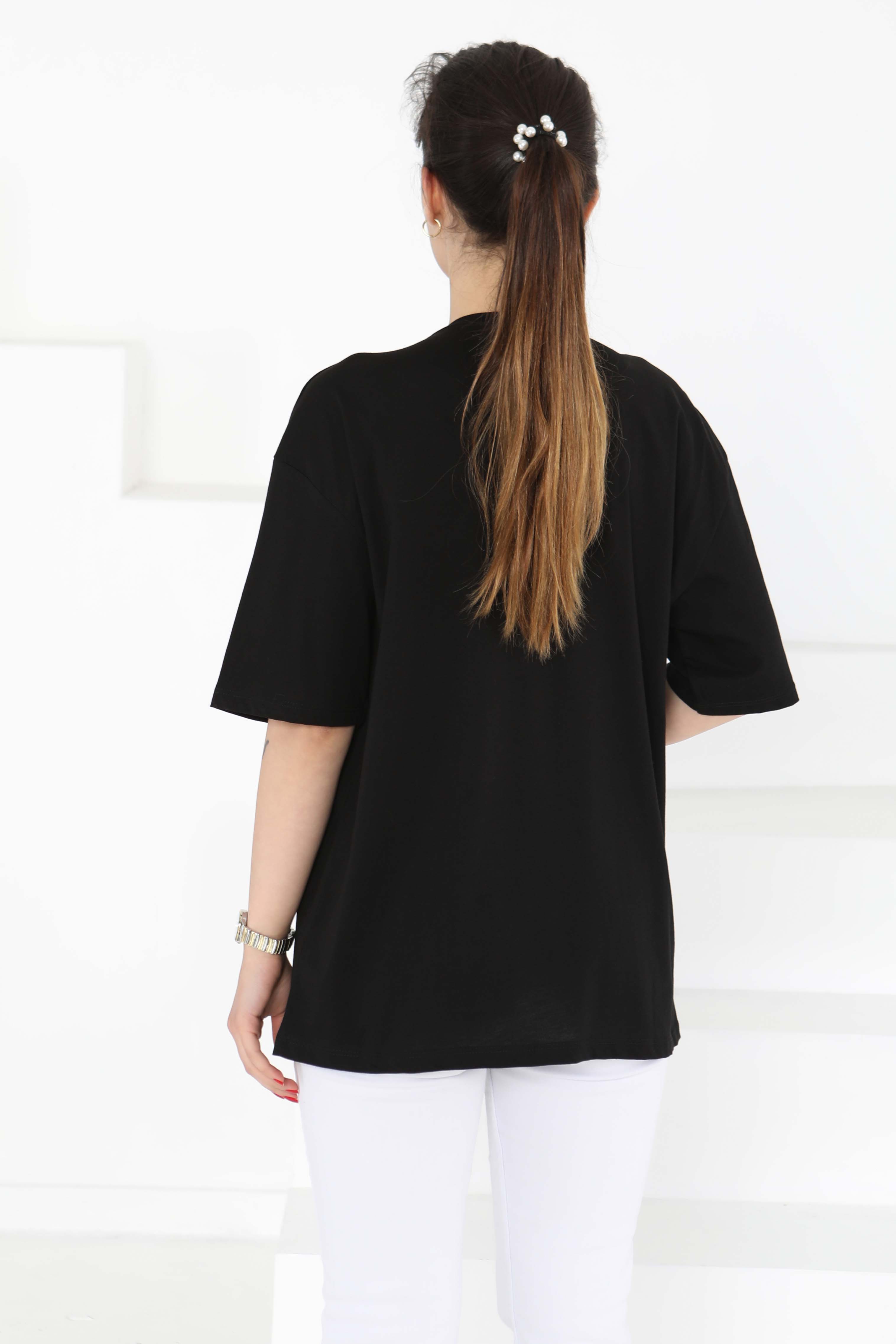 Baskılı Kısa Kollu T-Şhirt - 27126 - 6