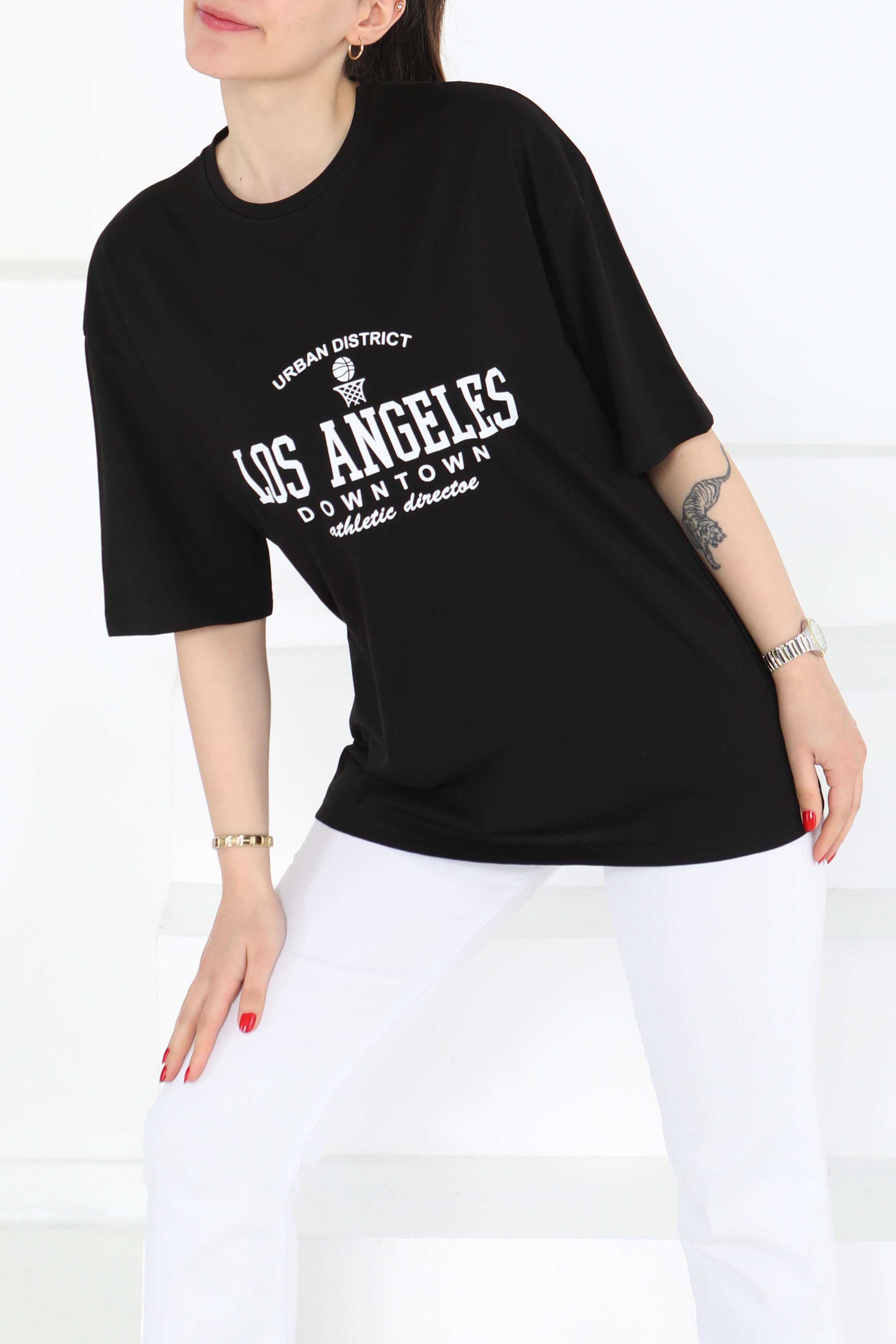 Baskılı Kısa Kollu T-Şhirt - 27128 - 2