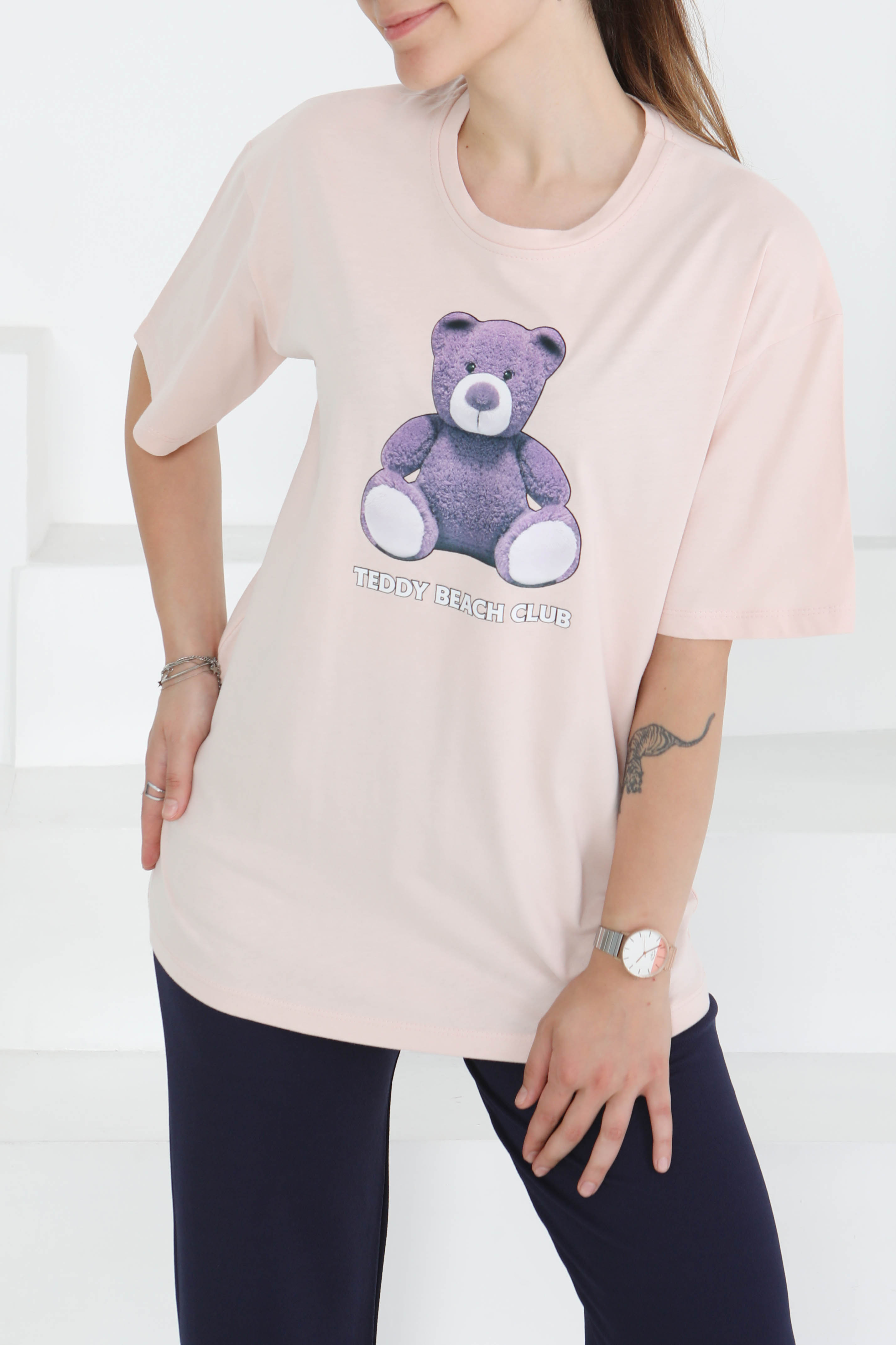Baskılı Kısa Kollu T-Şhirt - 27347 - 2