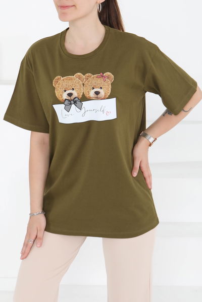 Baskılı Kısa Kollu T-Şhirt - 27348 