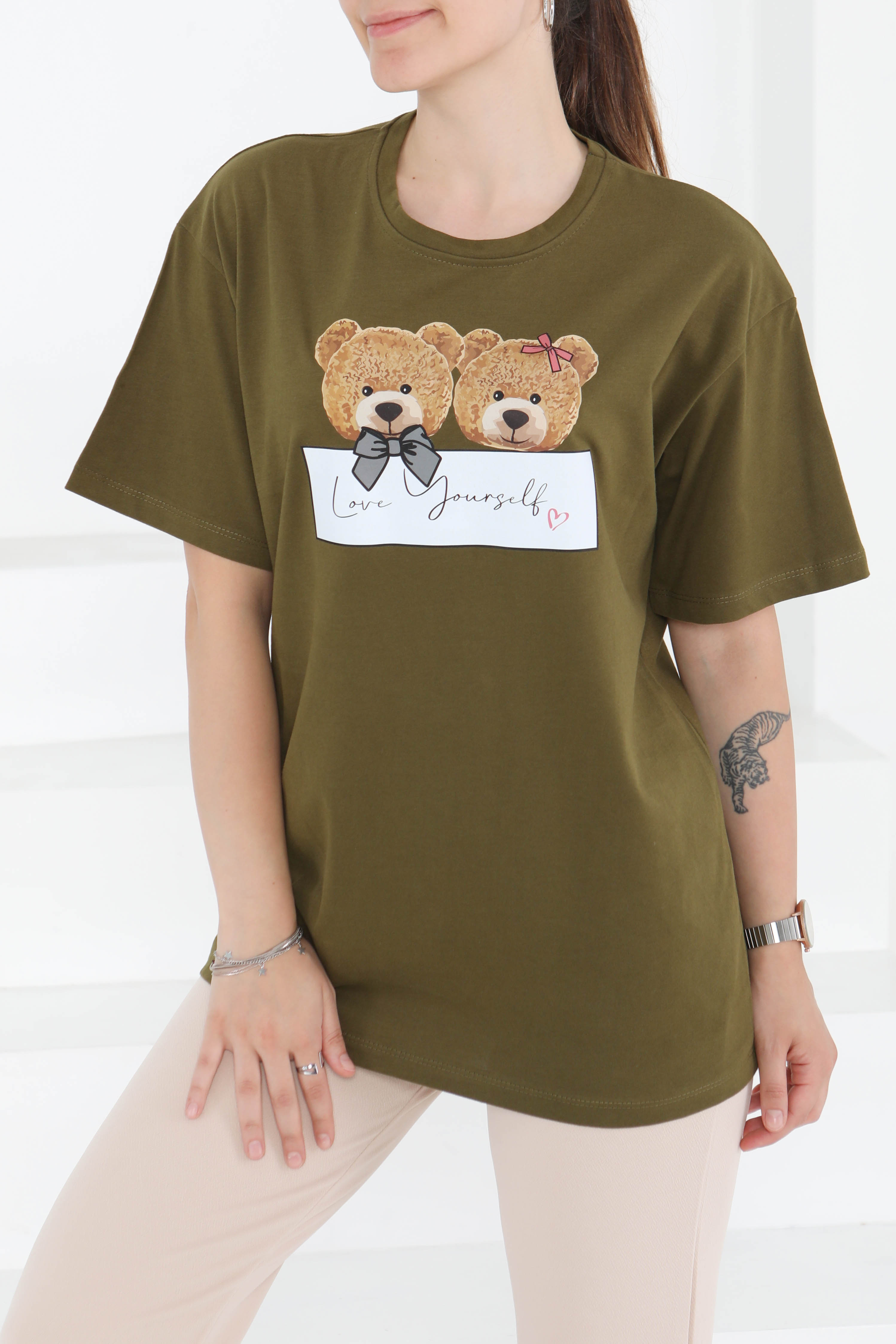 Baskılı Kısa Kollu T-Şhirt - 27348 - 2