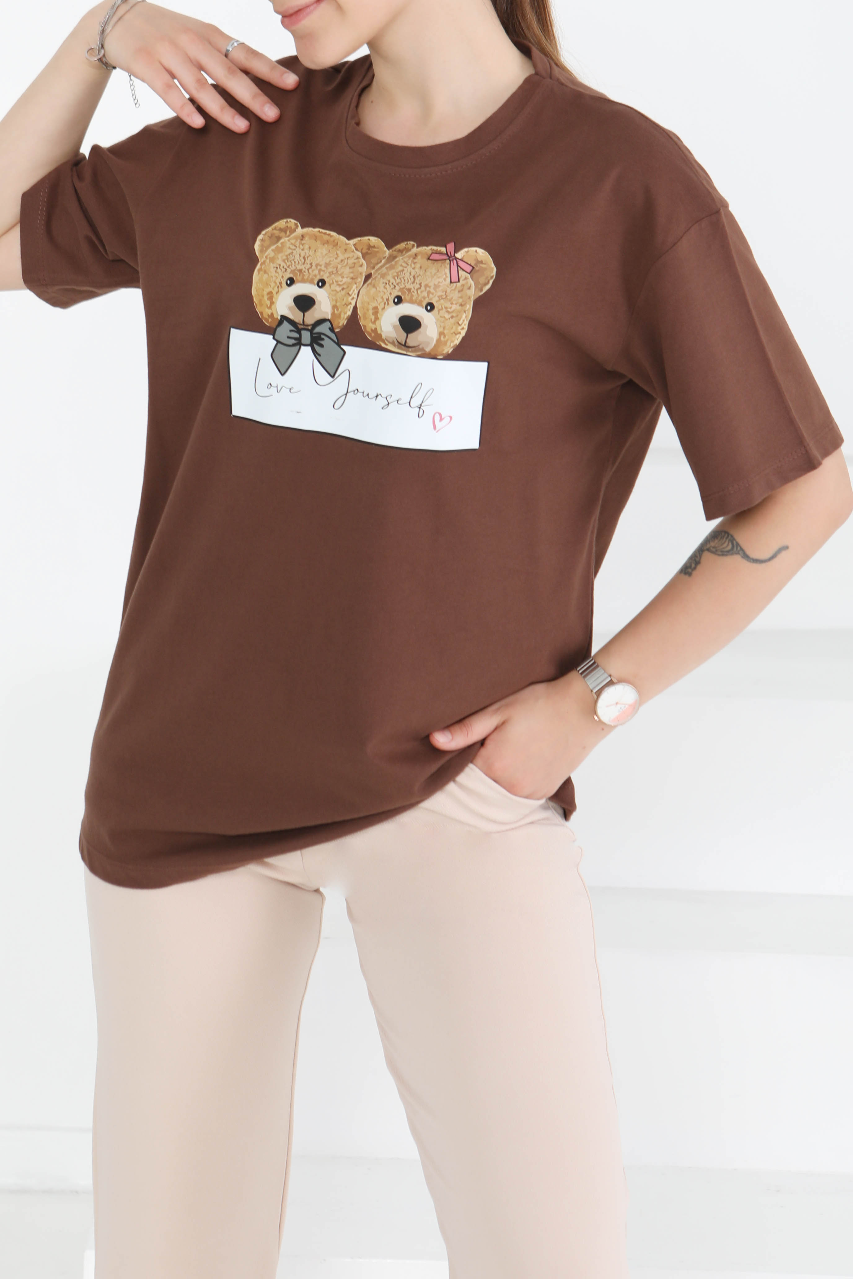 Baskılı Kısa Kollu T-Şhirt - 27348 - 2