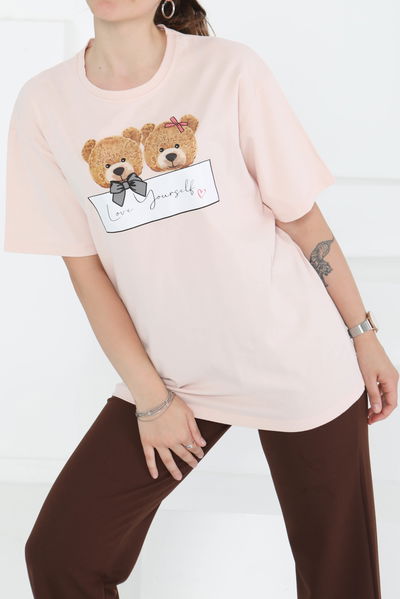 Baskılı Kısa Kollu T-Şhirt - 27348 