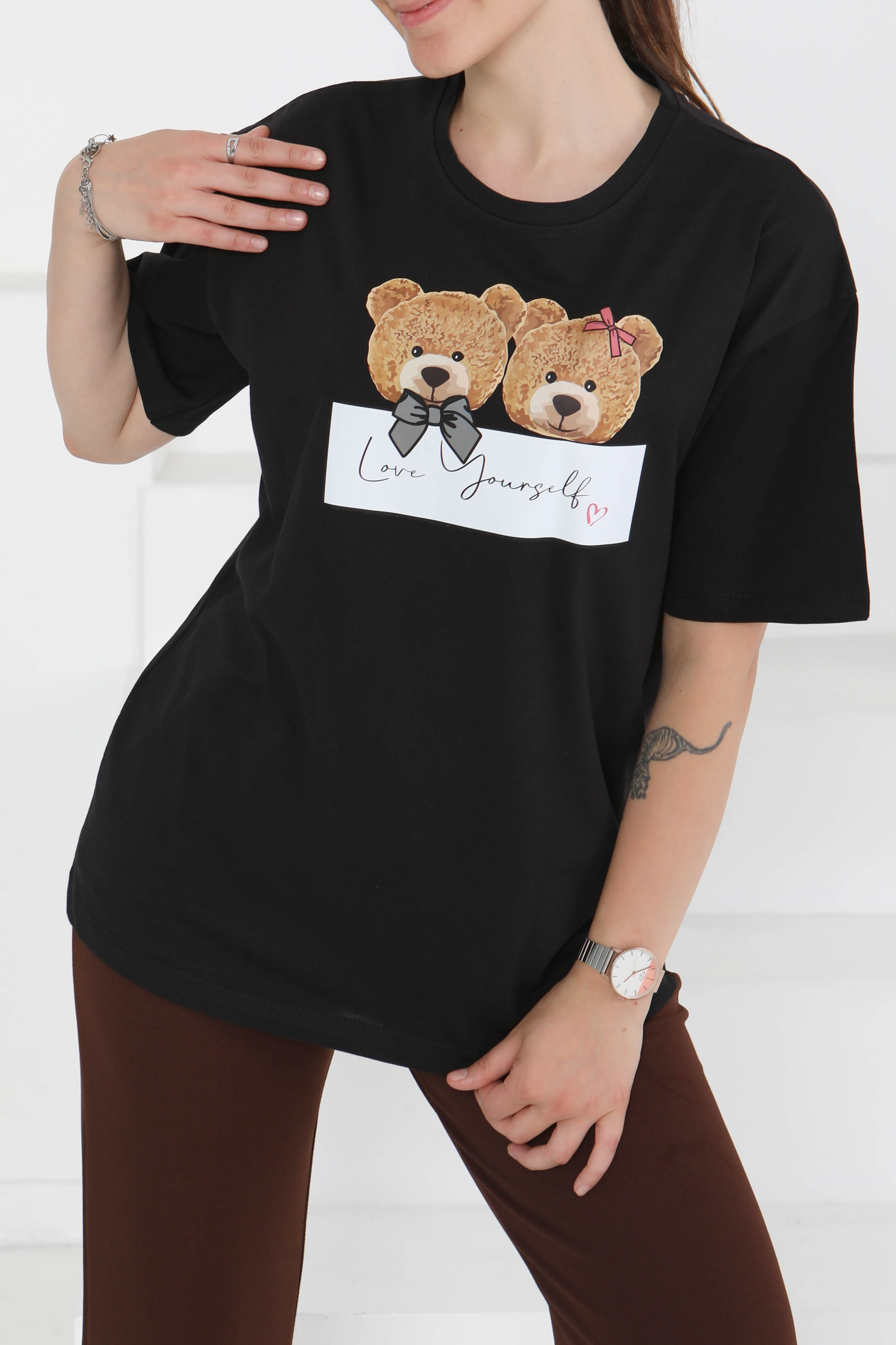 Baskılı Kısa Kollu T-Şhirt - 27348 - 2