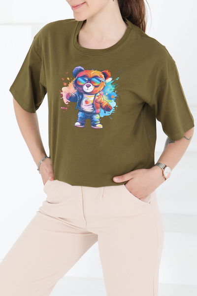 Baskılı Kısa Kollu T-Şhirt - 27349 