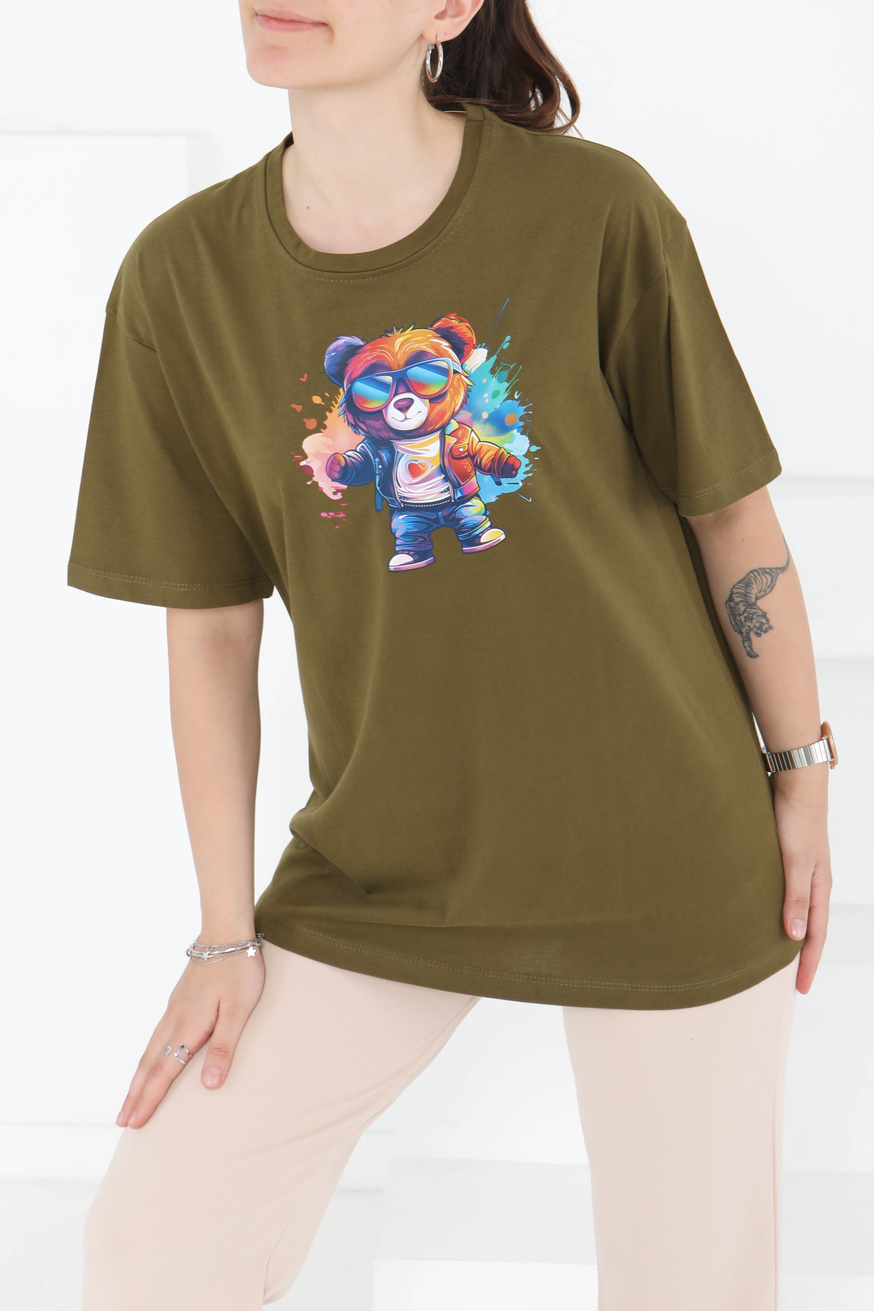 Baskılı Kısa Kollu T-Şhirt - 27349 - 2