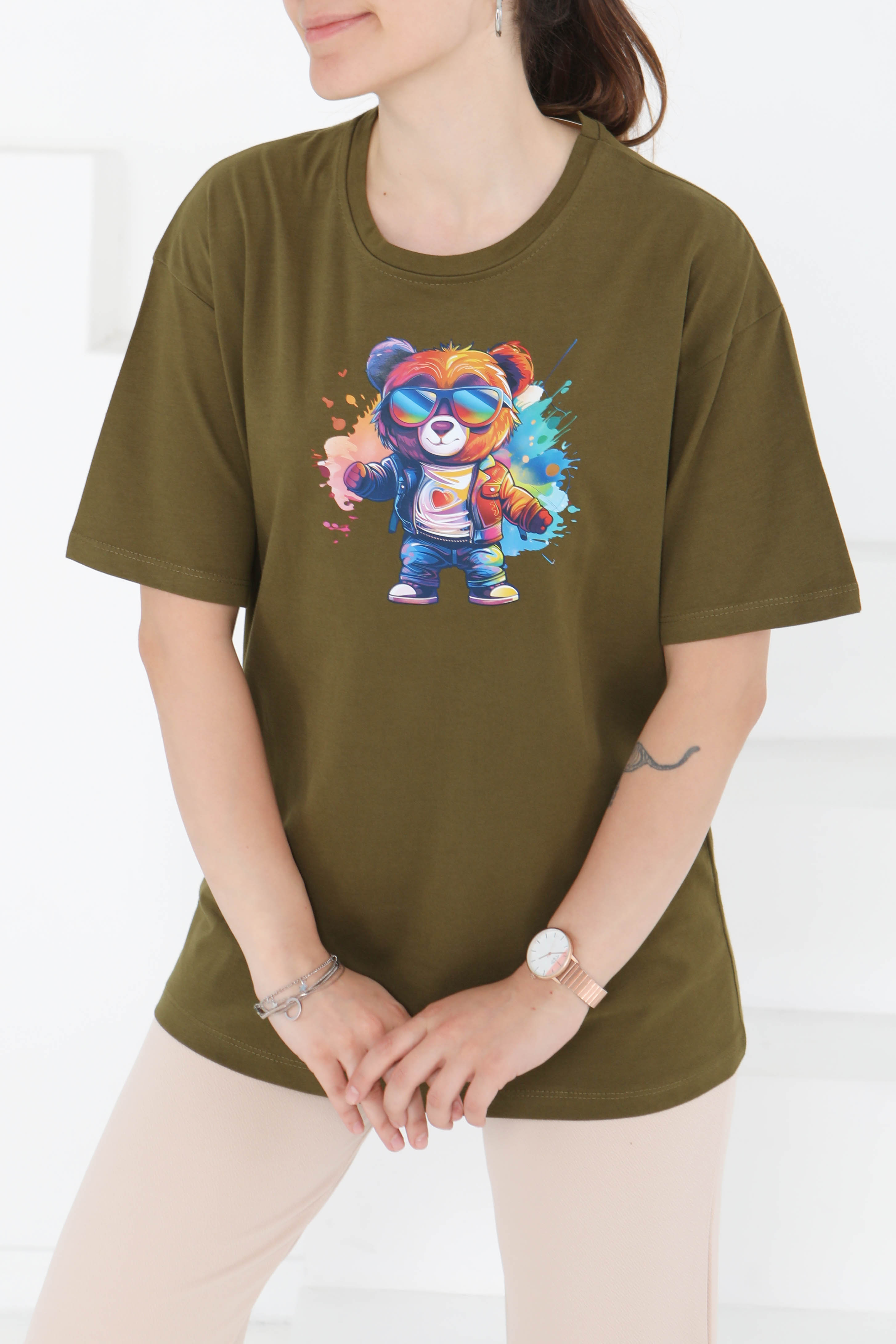 Baskılı Kısa Kollu T-Şhirt - 27349 - 3