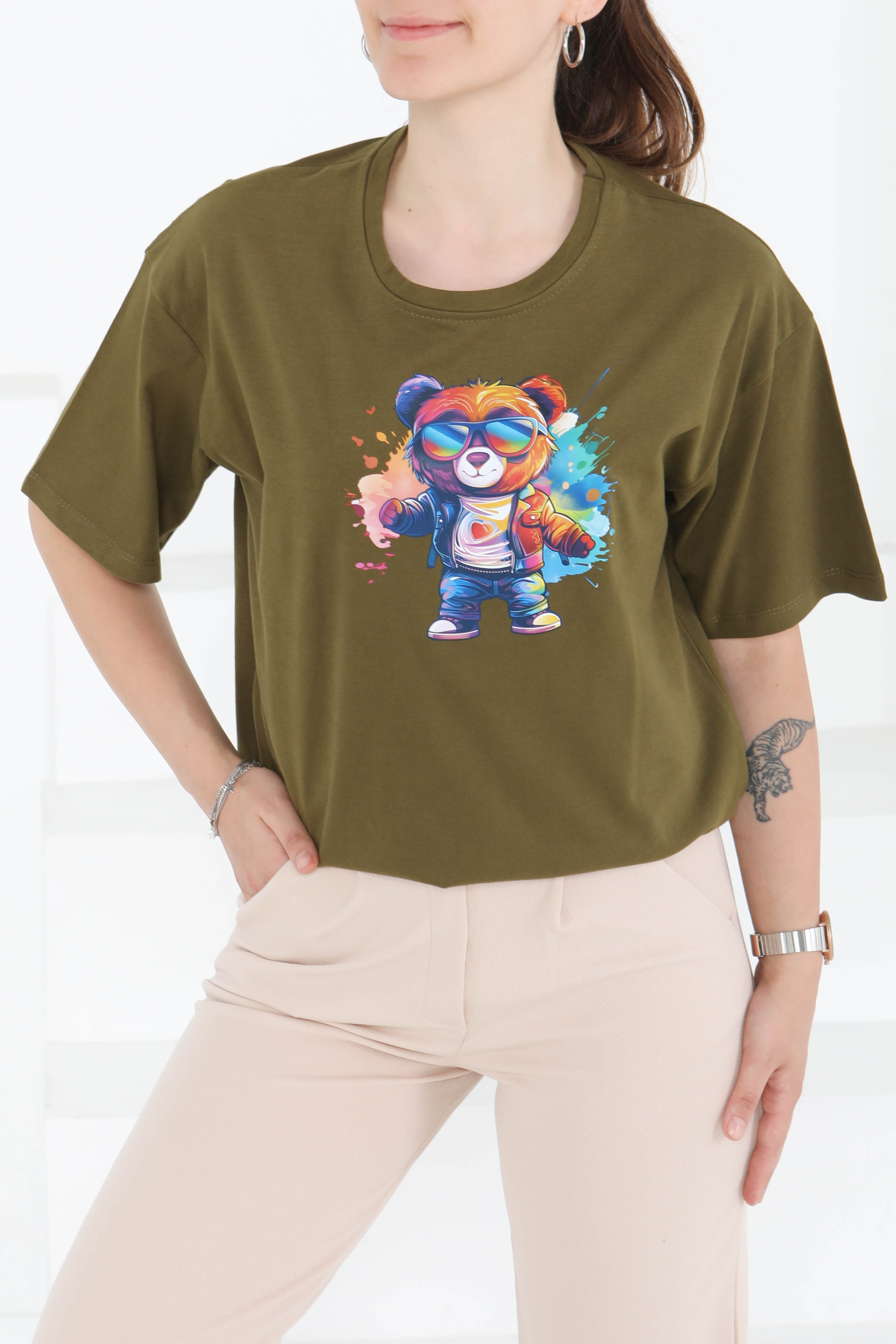 Baskılı Kısa Kollu T-Şhirt - 27349 - 4