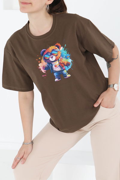 Baskılı Kısa Kollu T-Şhirt - 27349 