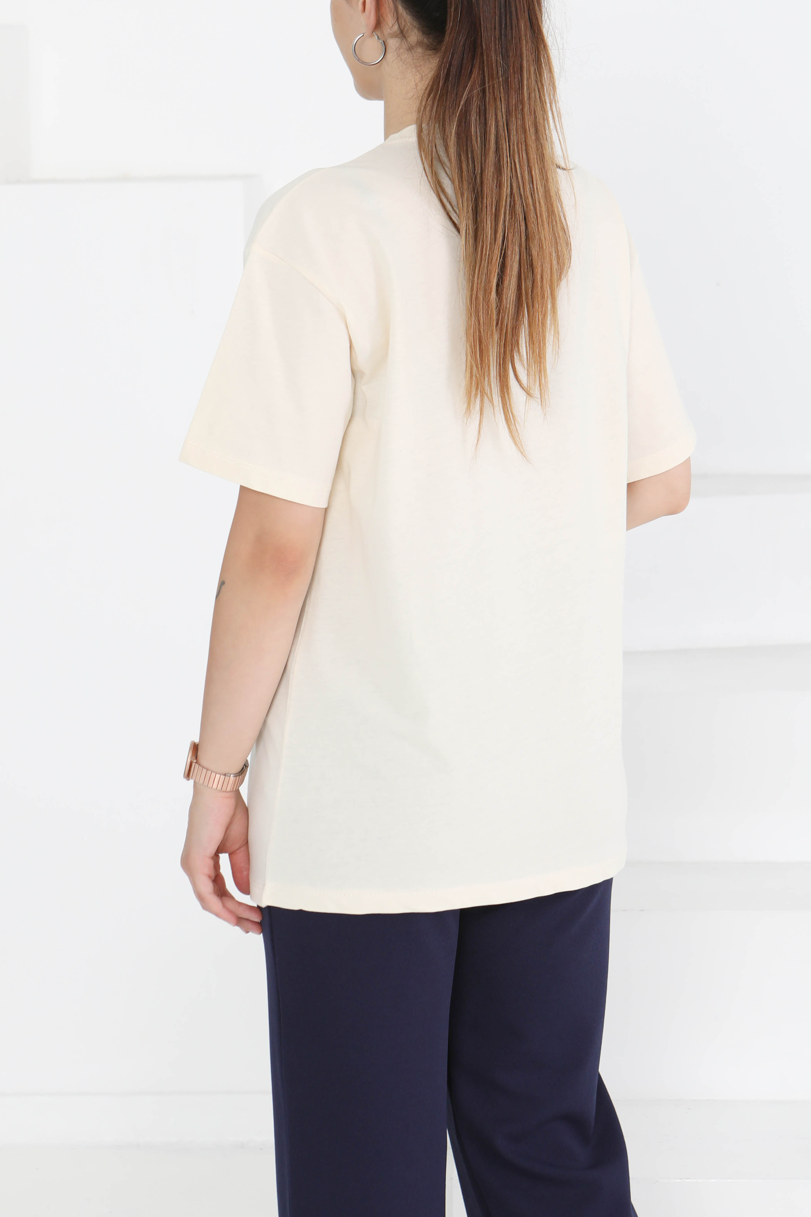 Baskılı Kısa Kollu T-Şhirt - 27349 - 5