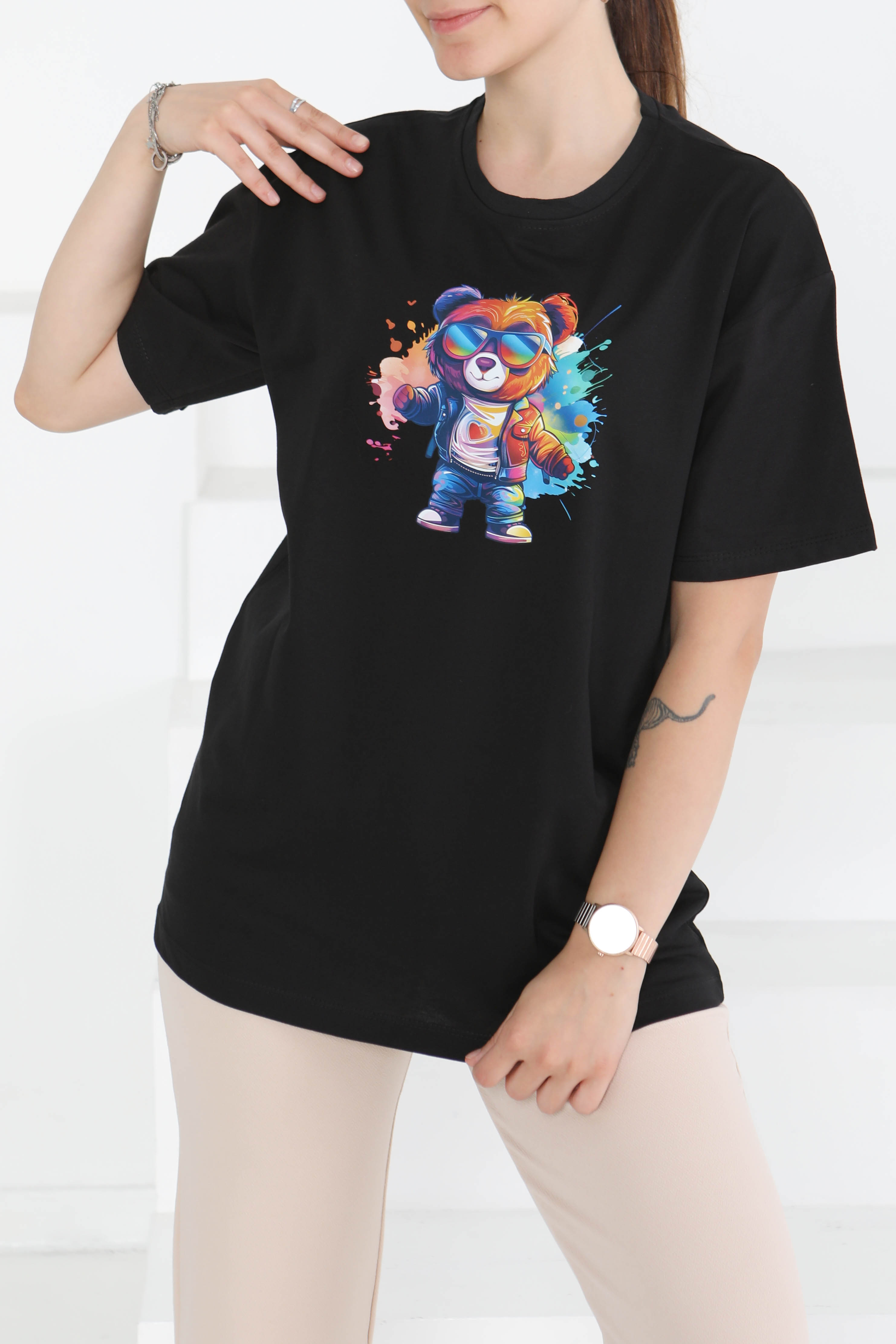 Baskılı Kısa Kollu T-Şhirt - 27349 - 2