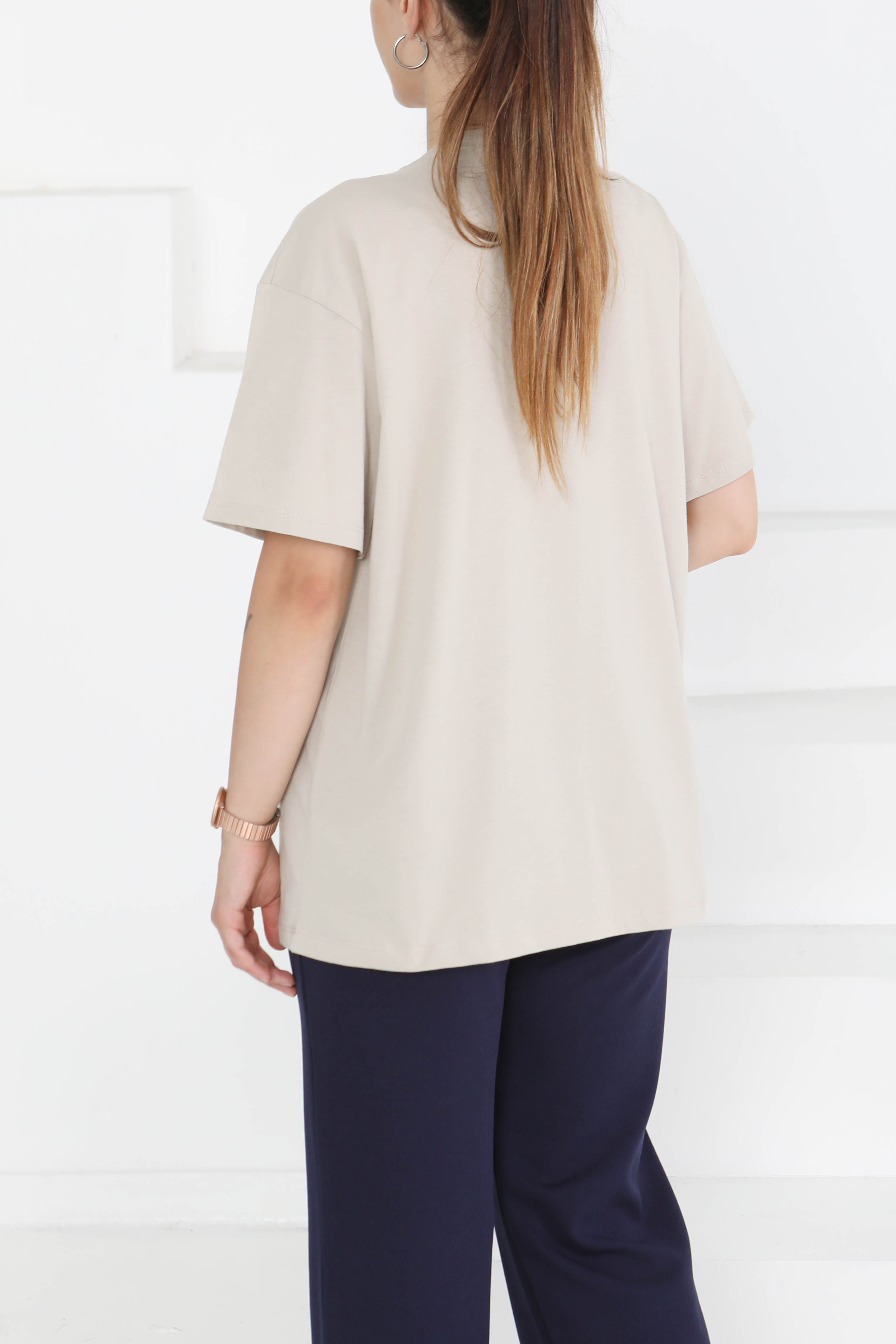 Baskılı Kısa Kollu T-Şhirt - 27349 - 5