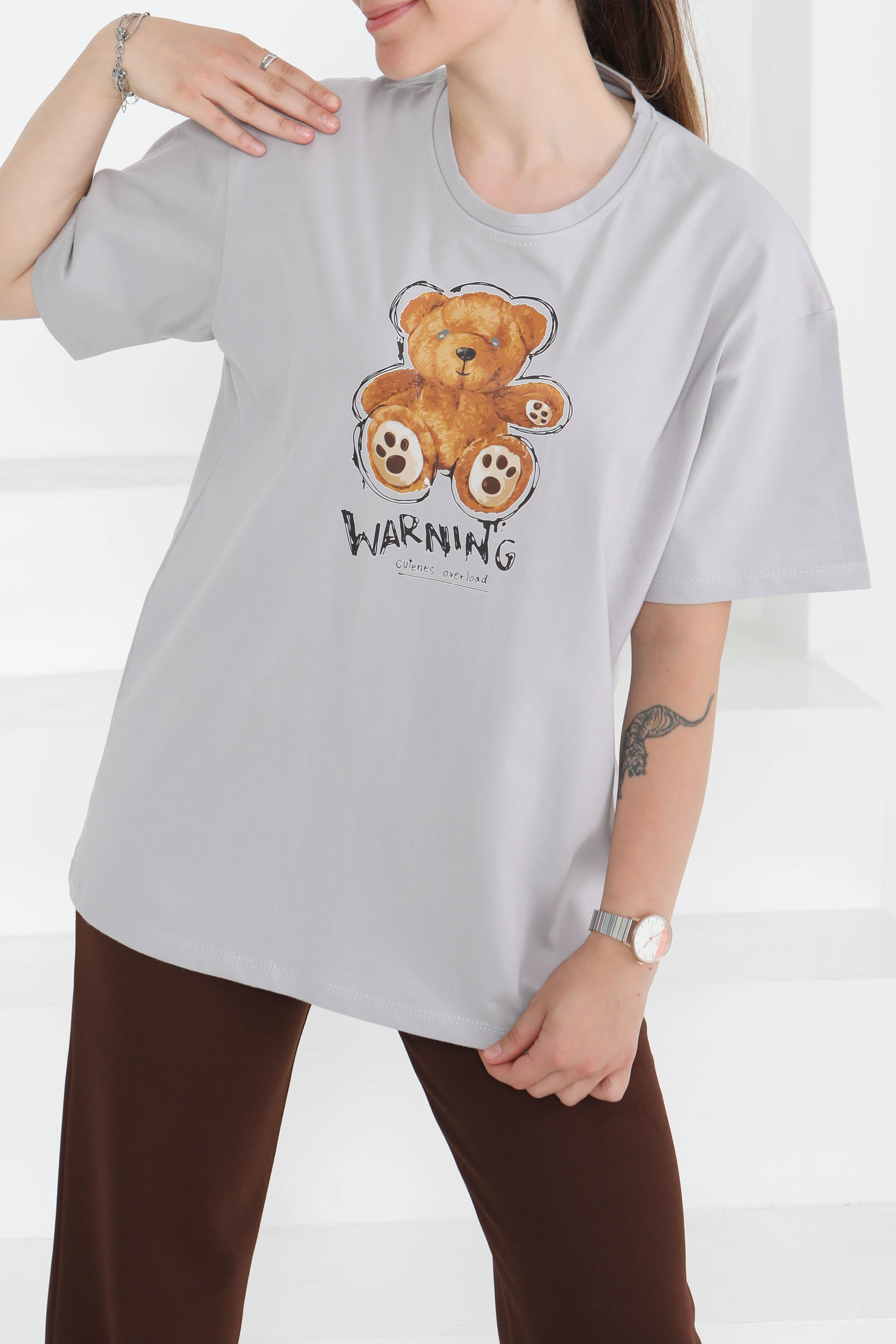 Baskılı Kısa Kollu T-Şhirt - 27350 - 2