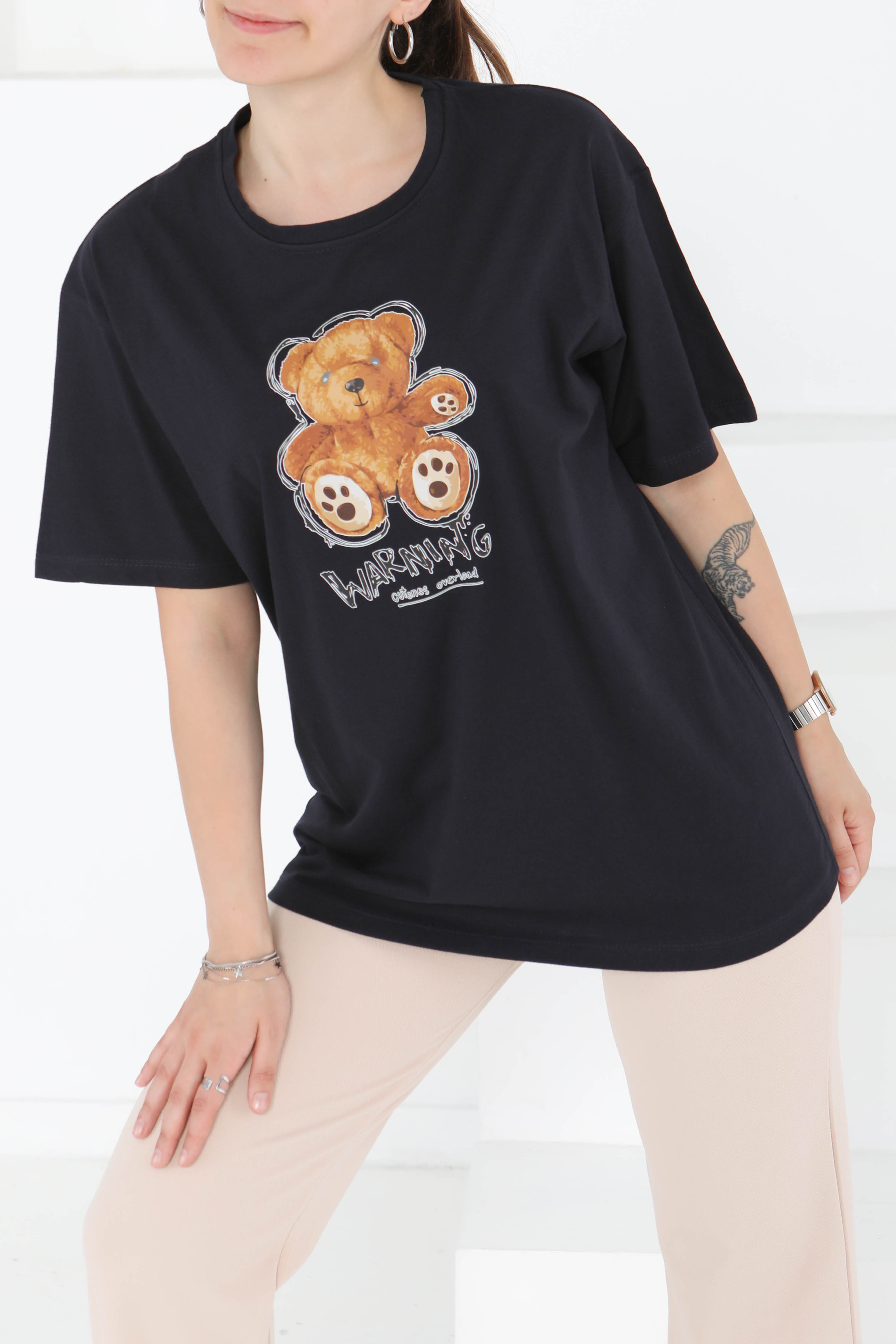 Baskılı Kısa Kollu T-Şhirt - 27350 - 2