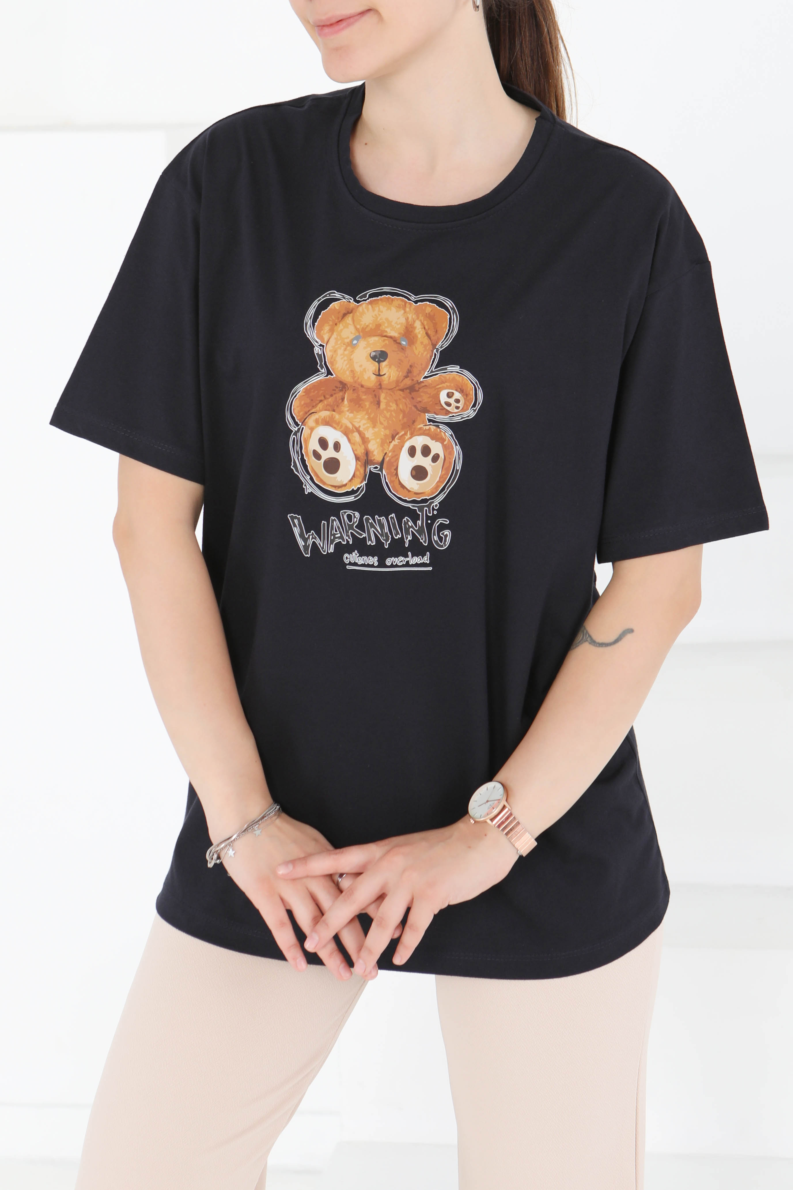 Baskılı Kısa Kollu T-Şhirt - 27350 - 3