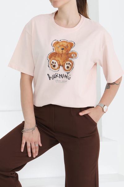 Baskılı Kısa Kollu T-Şhirt - 27350 