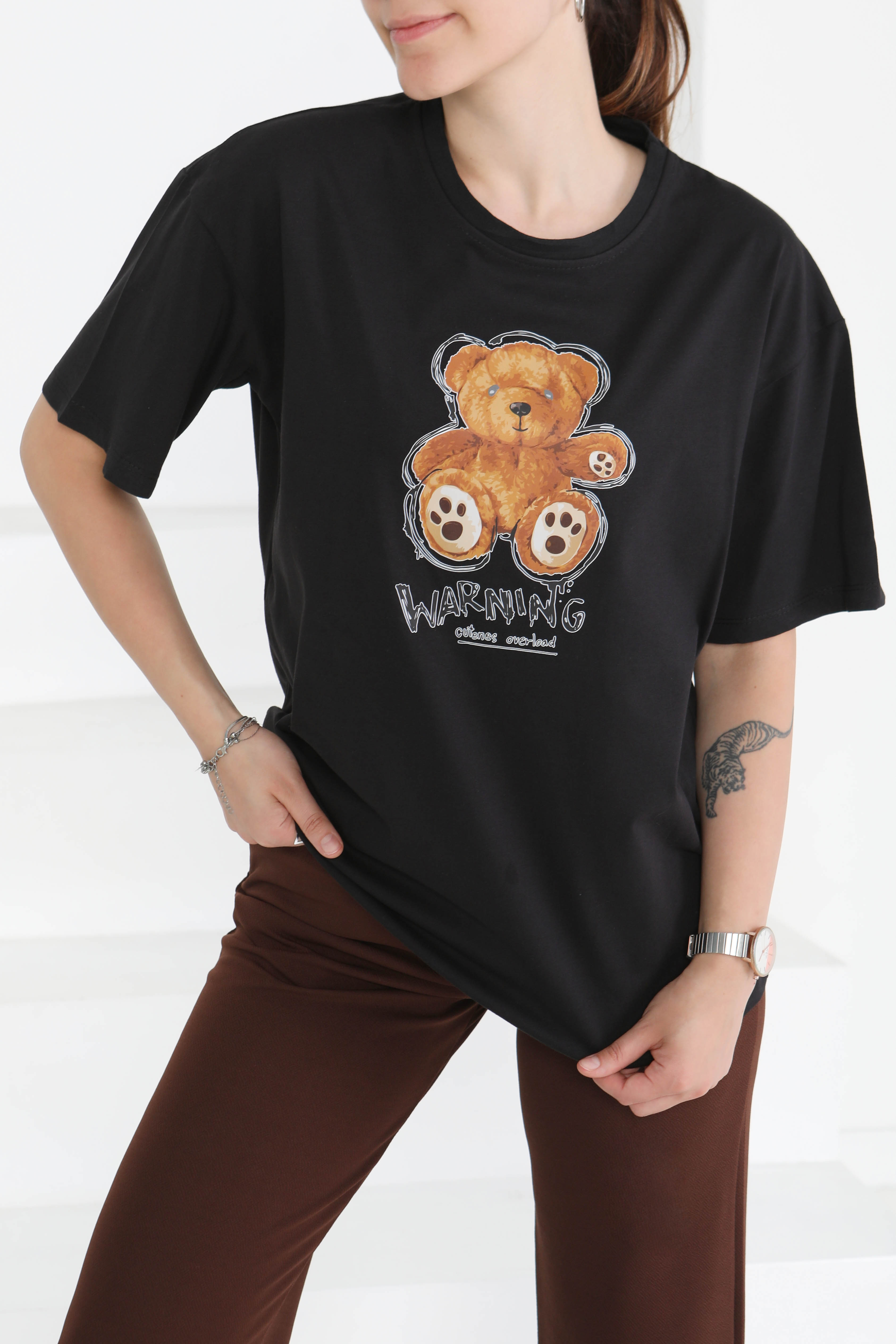 Baskılı Kısa Kollu T-Şhirt - 27350 - 2
