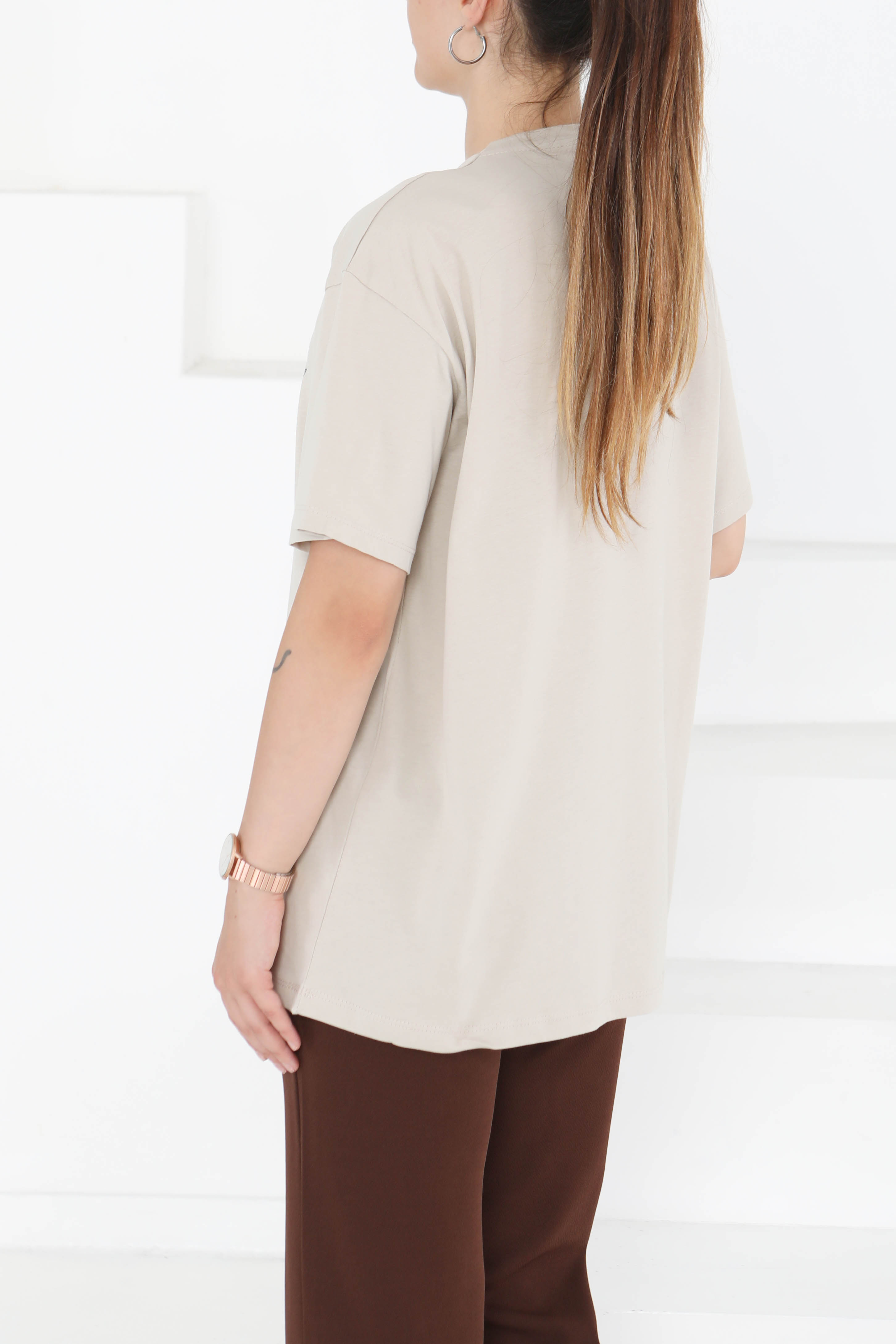 Baskılı Kısa Kollu T-Şhirt - 27350 - 5