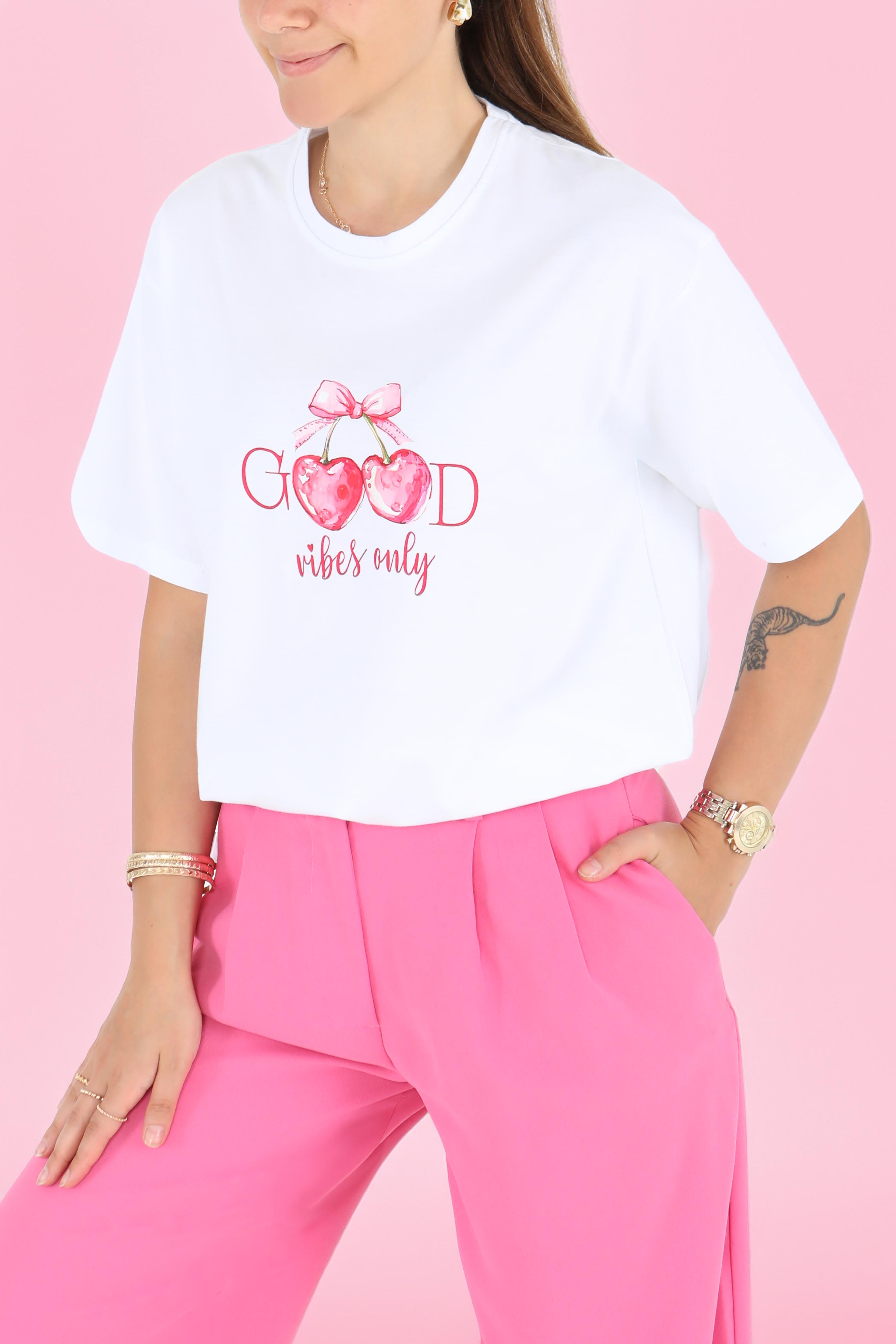 Baskılı Kısa Kollu T-Şhirt - 27500 - 1